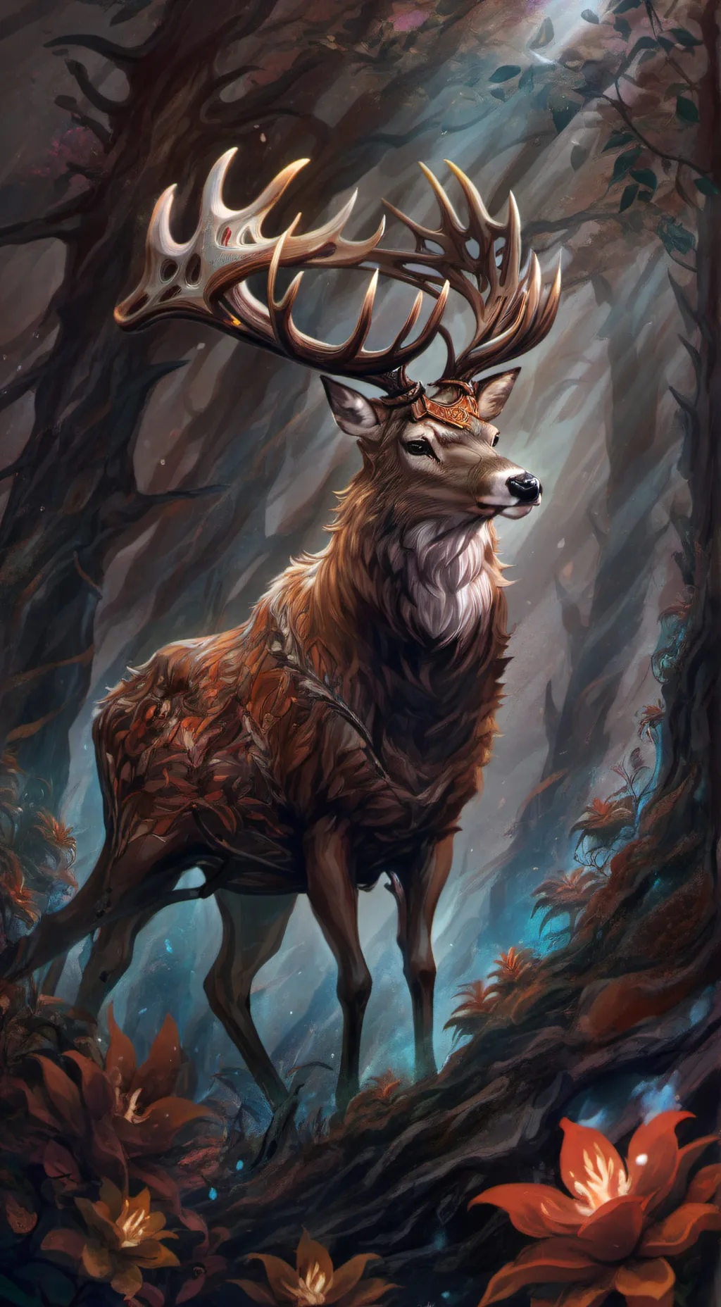 ai character: 99 nights forest  background