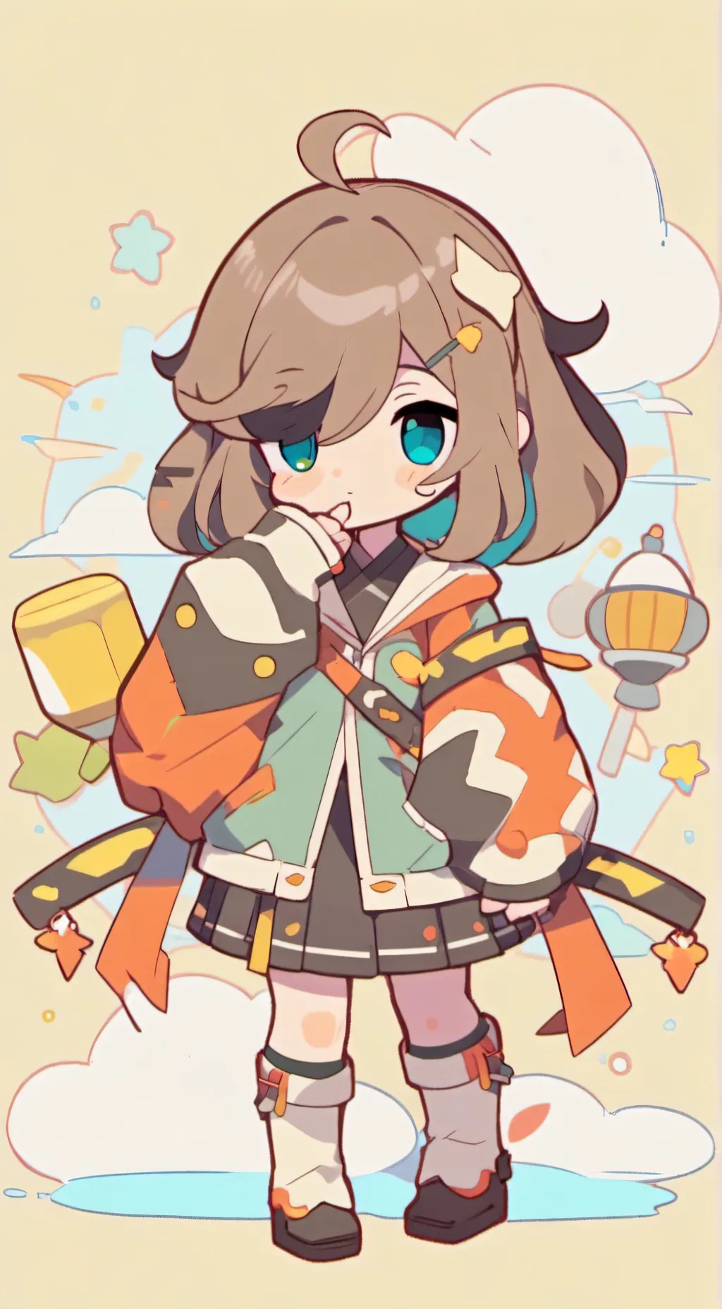 ai character: Citti cat :)  background