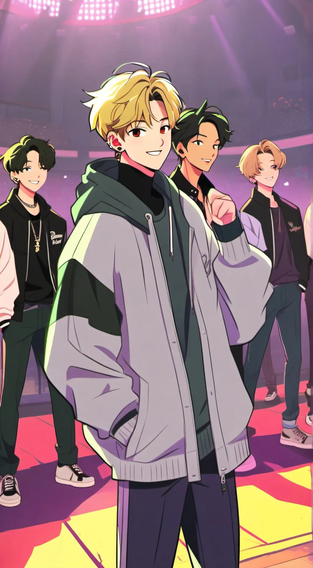 ai character: I.N/SKZ background