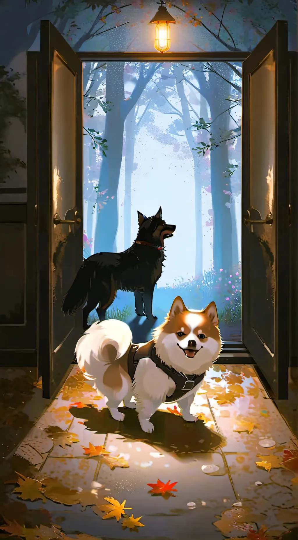 ai character: pup of the hallway background