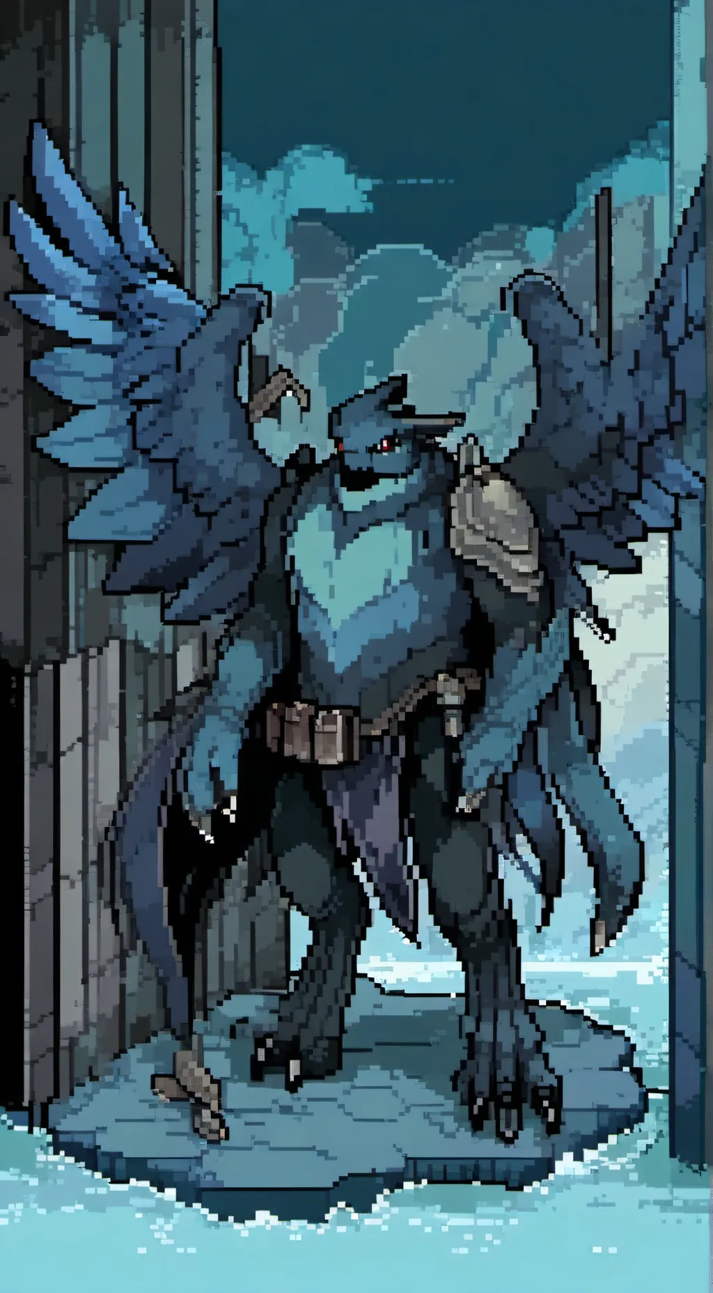 ai character: Пиксель background