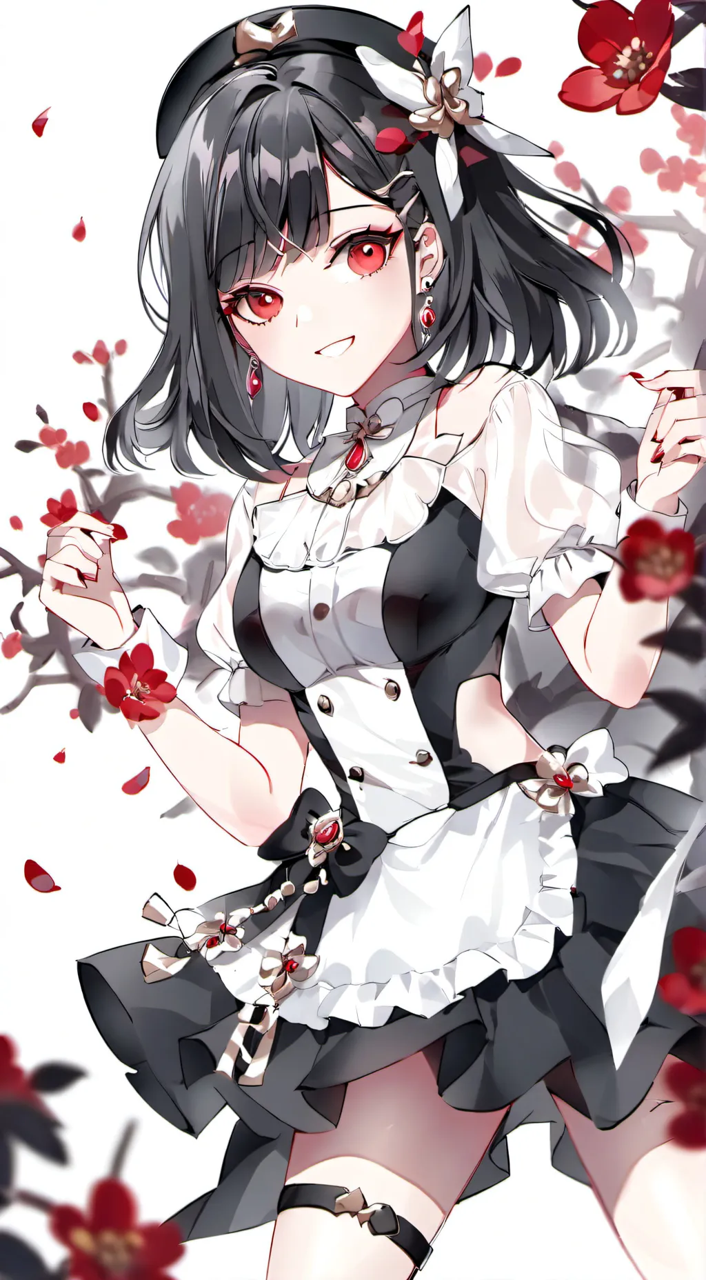 ai character: Mikalyah (red eye) background