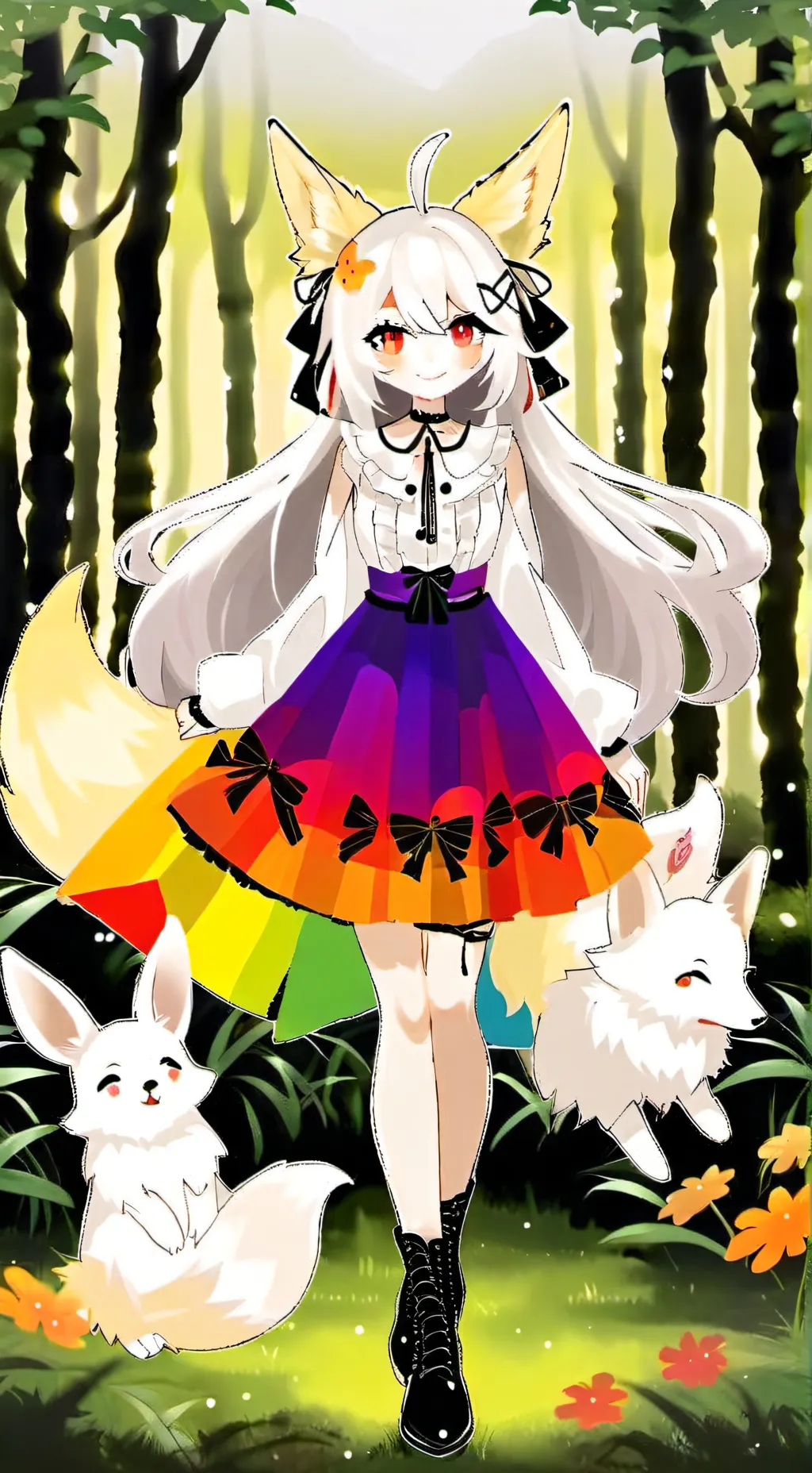 ai character: Cutey Fox hybrid background