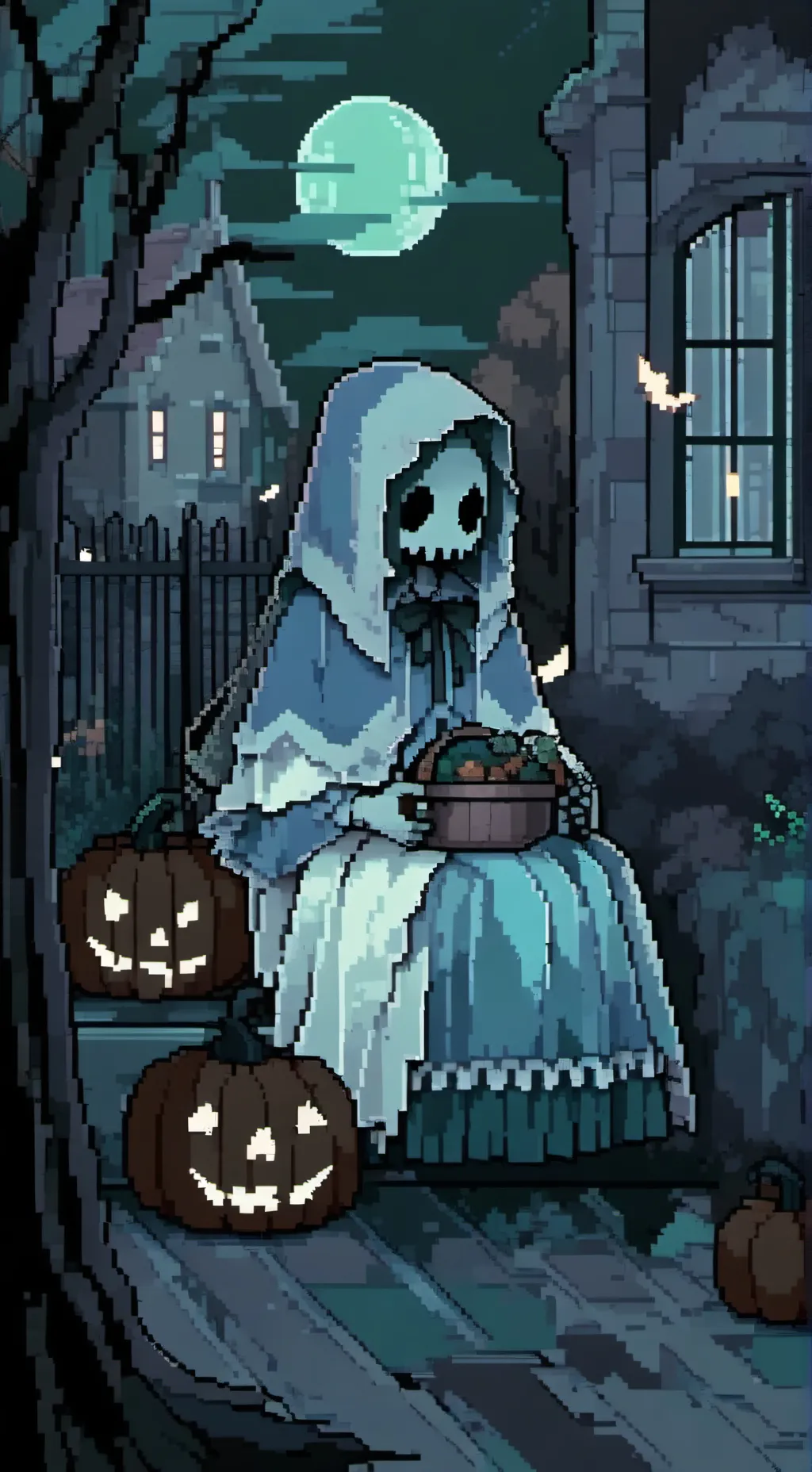 ai character: MHA Halloween background