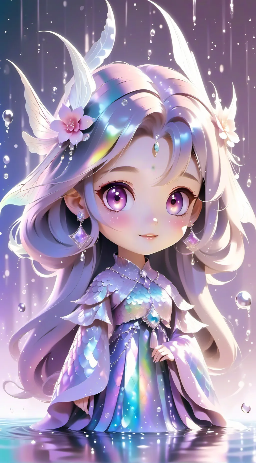 ai character: Lila (mermaid) background