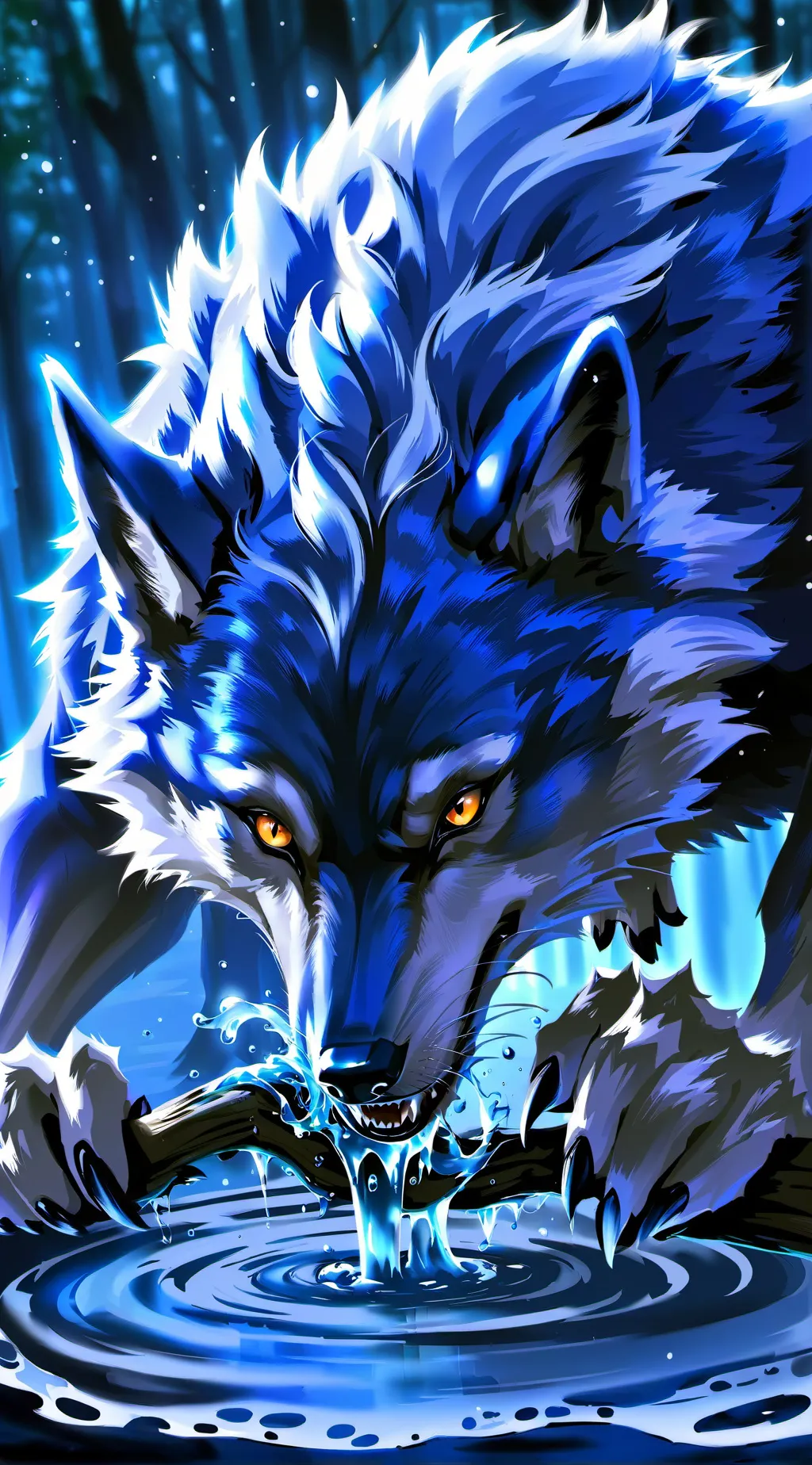 ai character: ugly wolf background