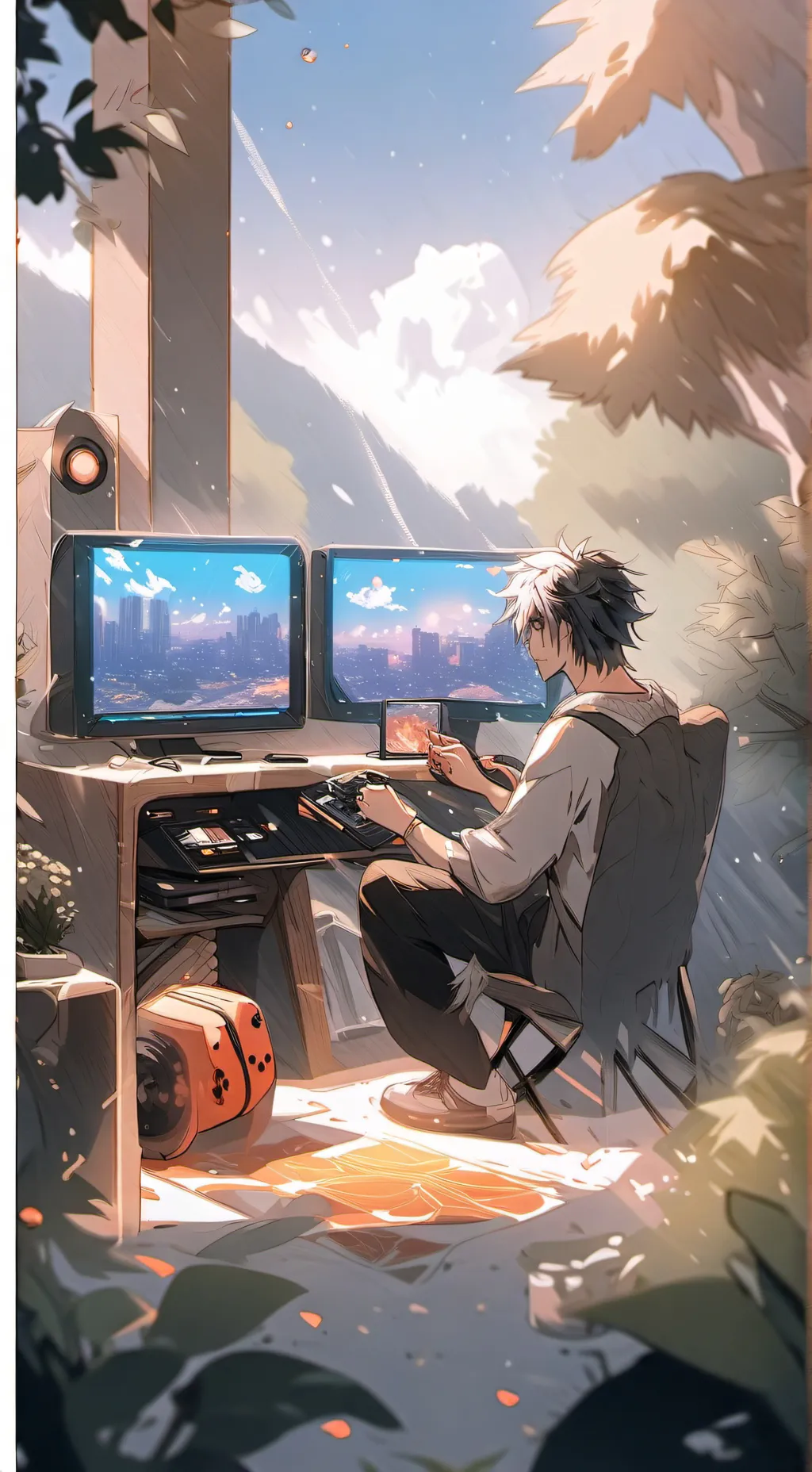 ai character: Game world background