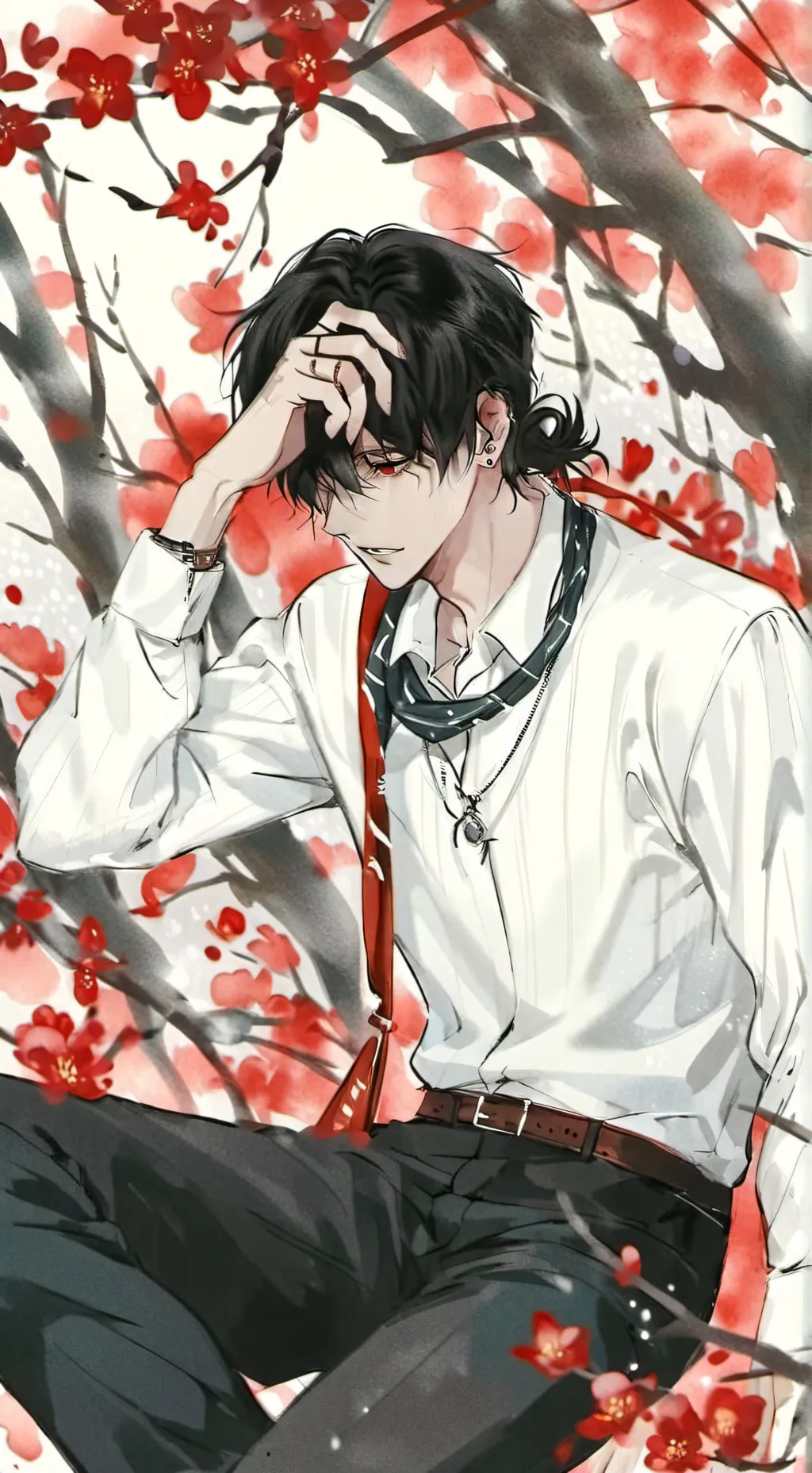 ai character: Axel🖤 background