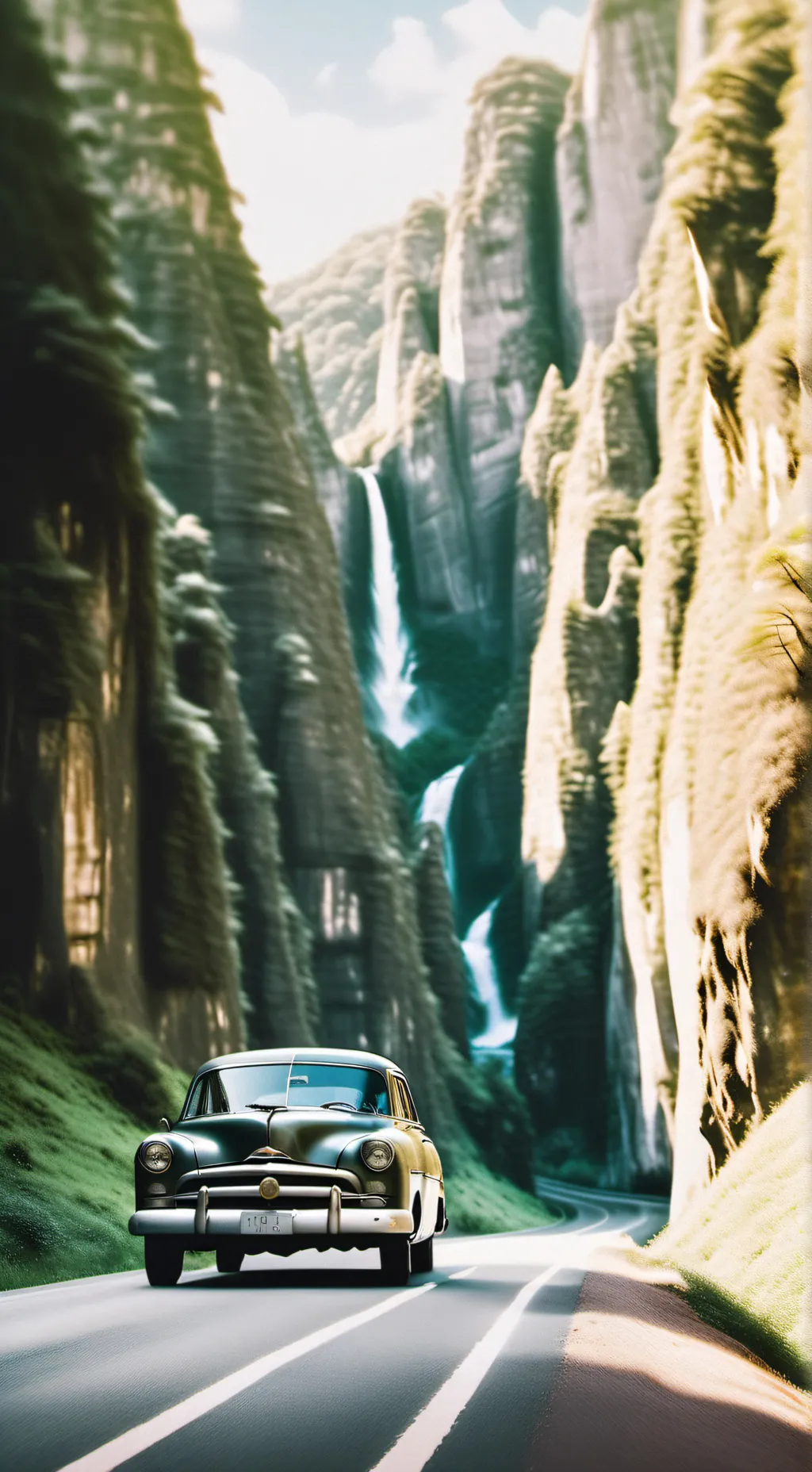 ai character: Forsaken road trip background