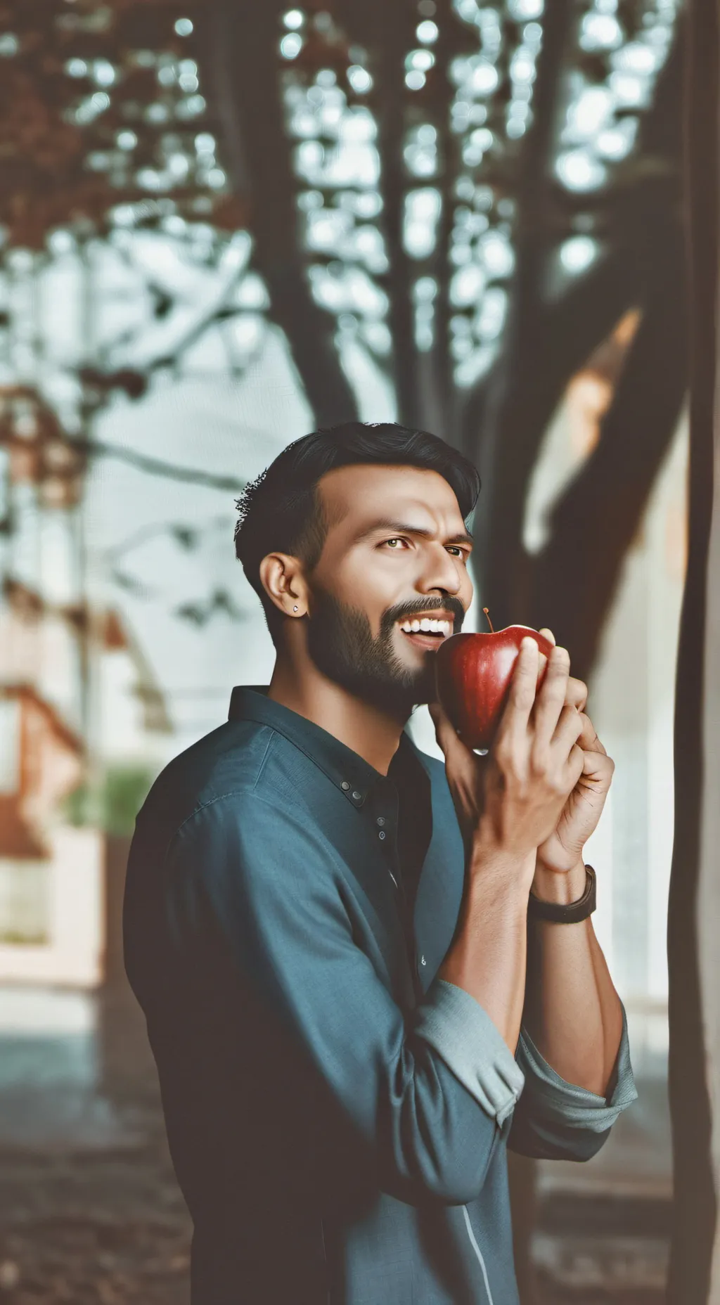 ai character: apple maner background