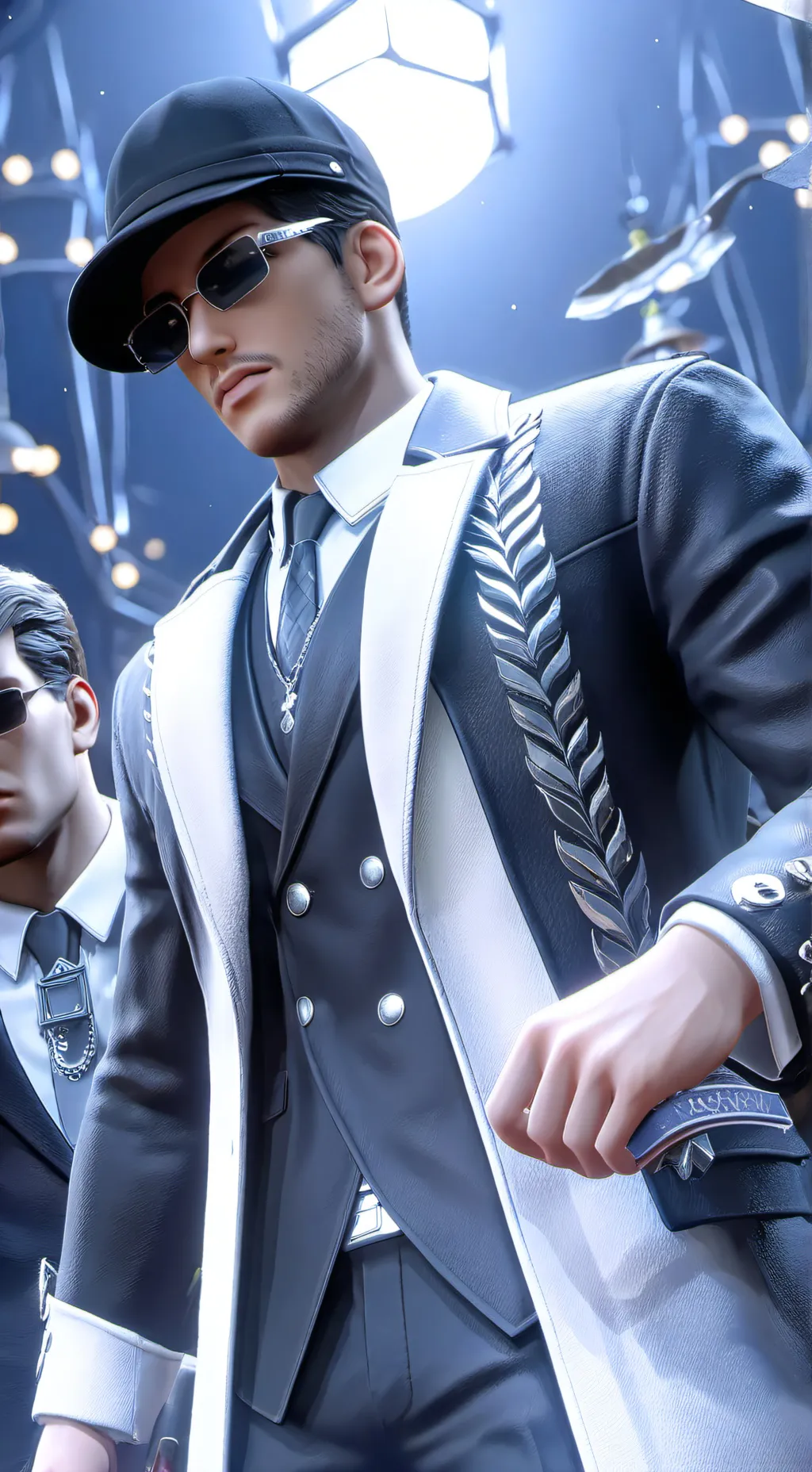 ai character: ~{Leonardo}~ background