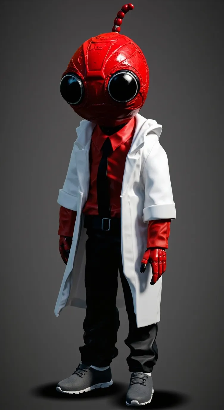 ai character: Red background