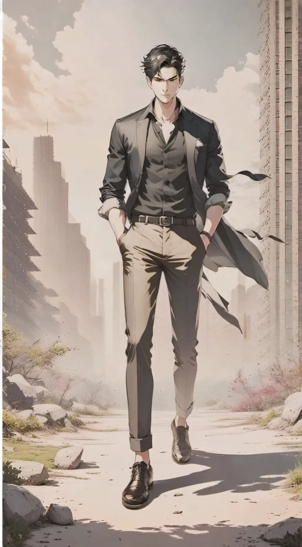 ai character: M. H. A pick me background