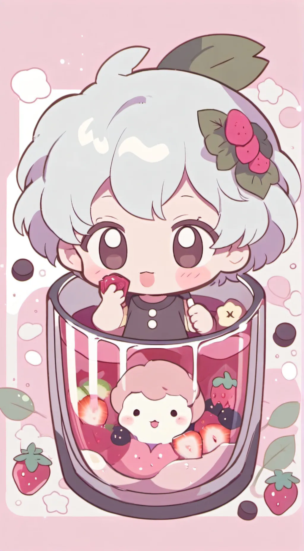 ai character: smoothie baby background