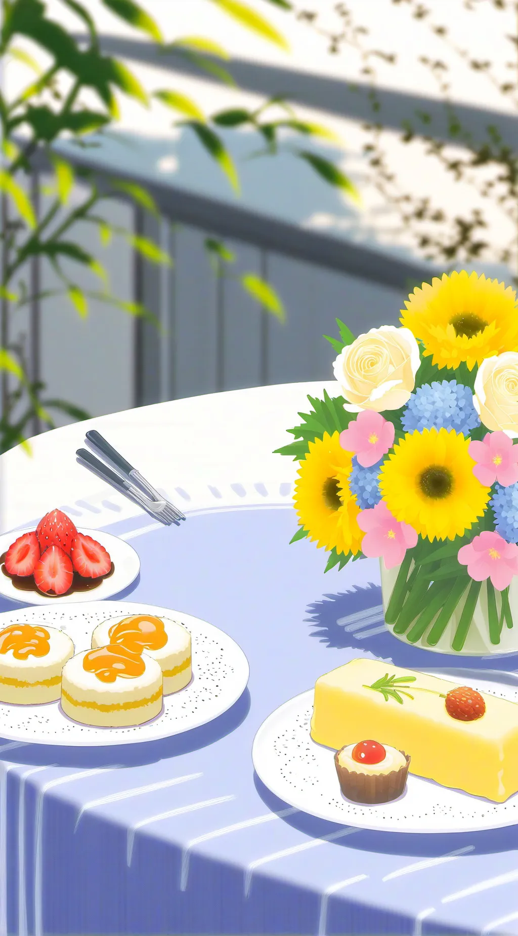 ai character: aishi family lunch background