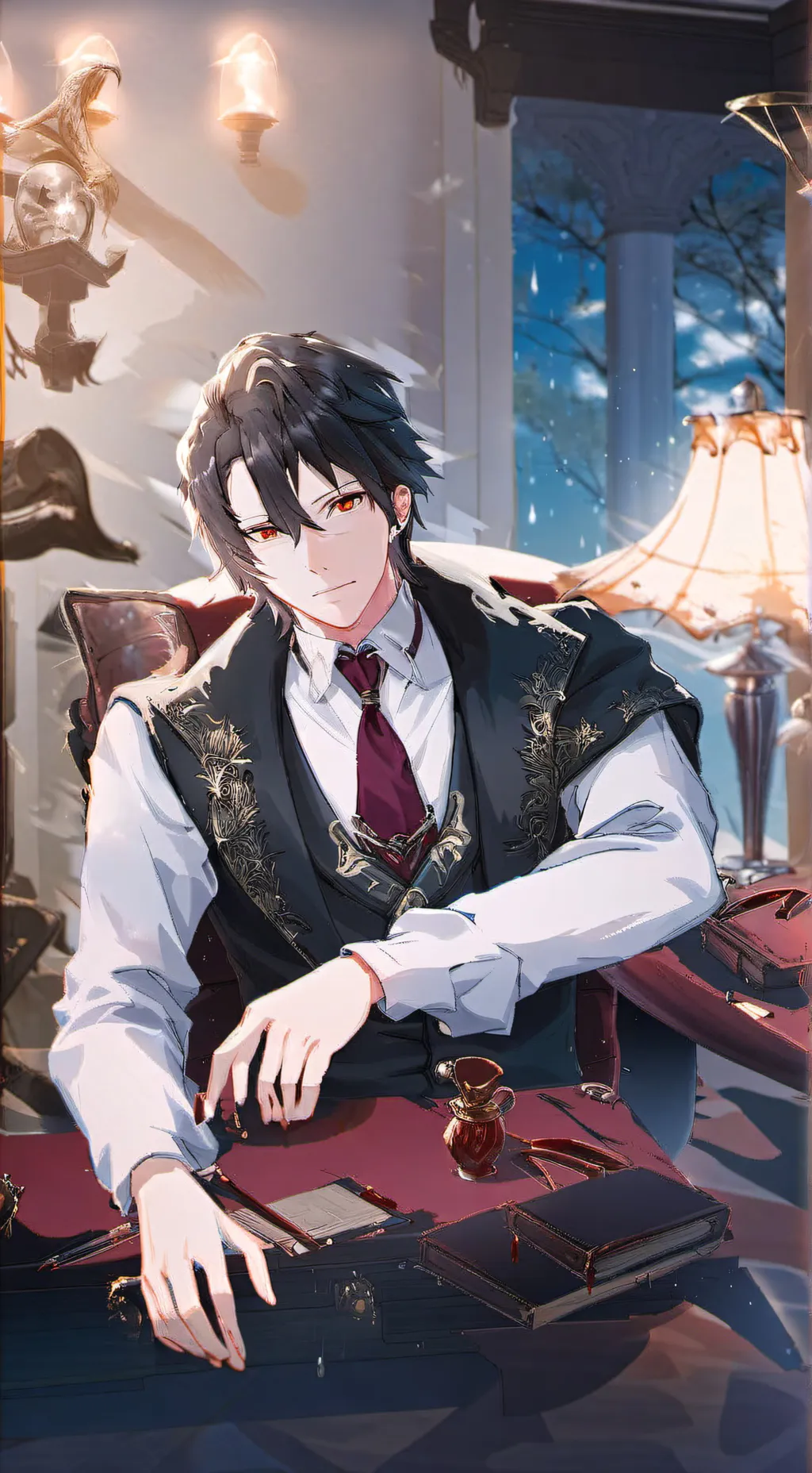 ai character: mafia boss  background