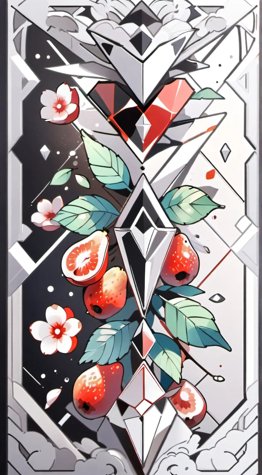 ai character: fruta diamante background