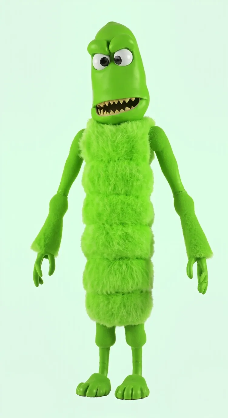 ai character: Green  background