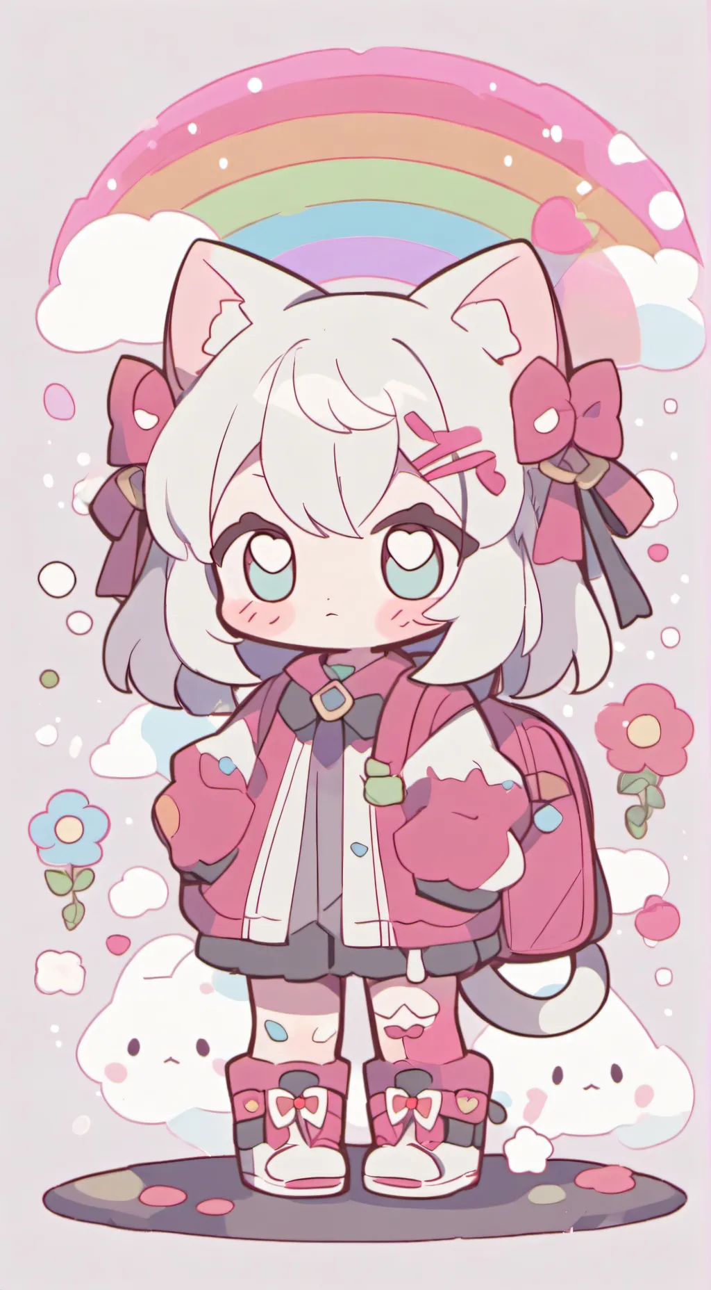 ai character: :3 background