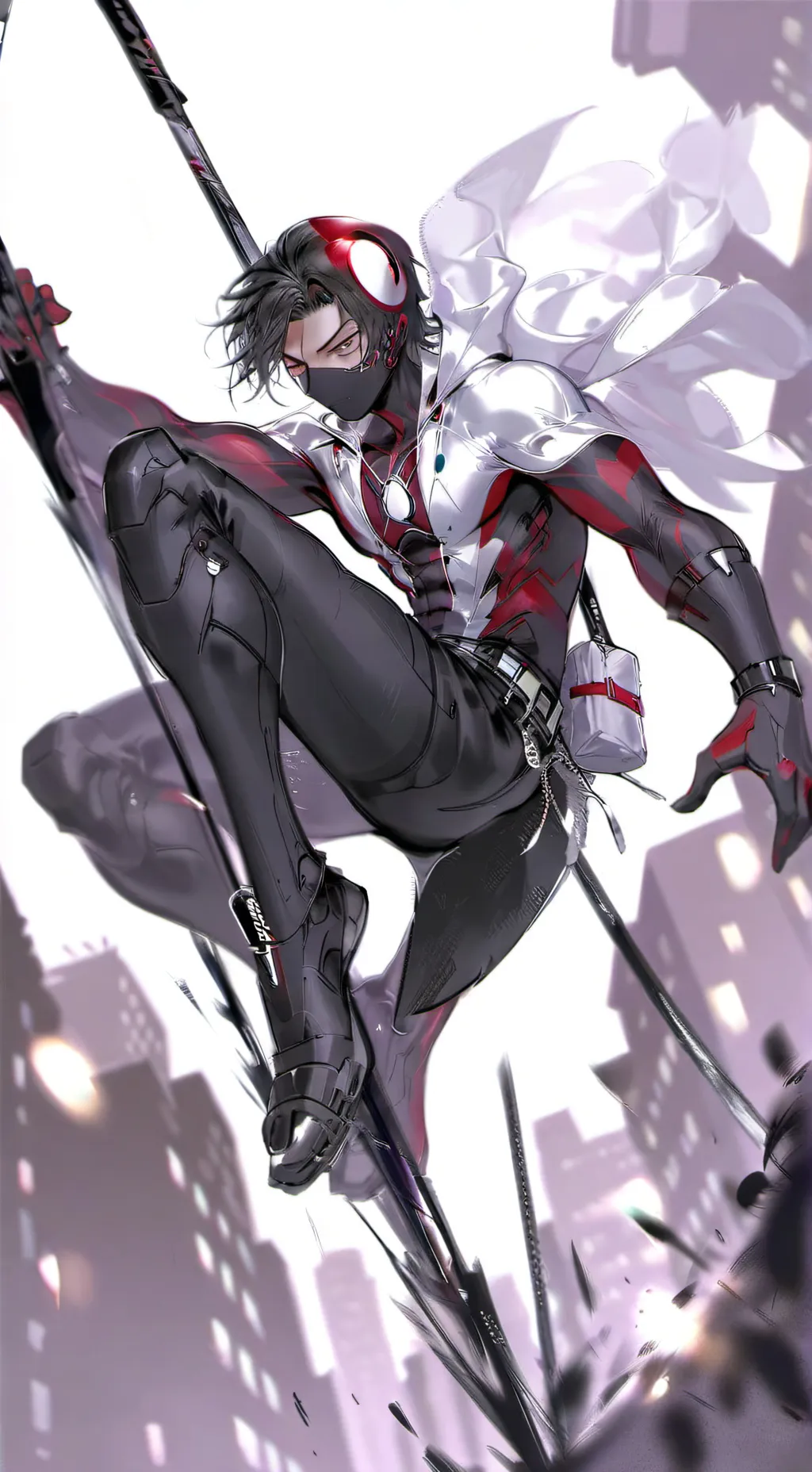 ai character: Sonic x spiderman background