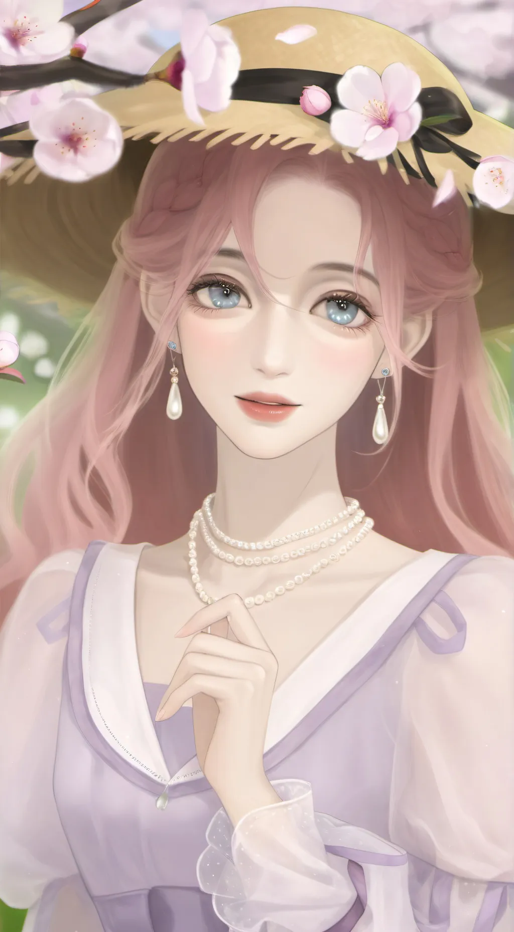 ai character: Petal Rose background