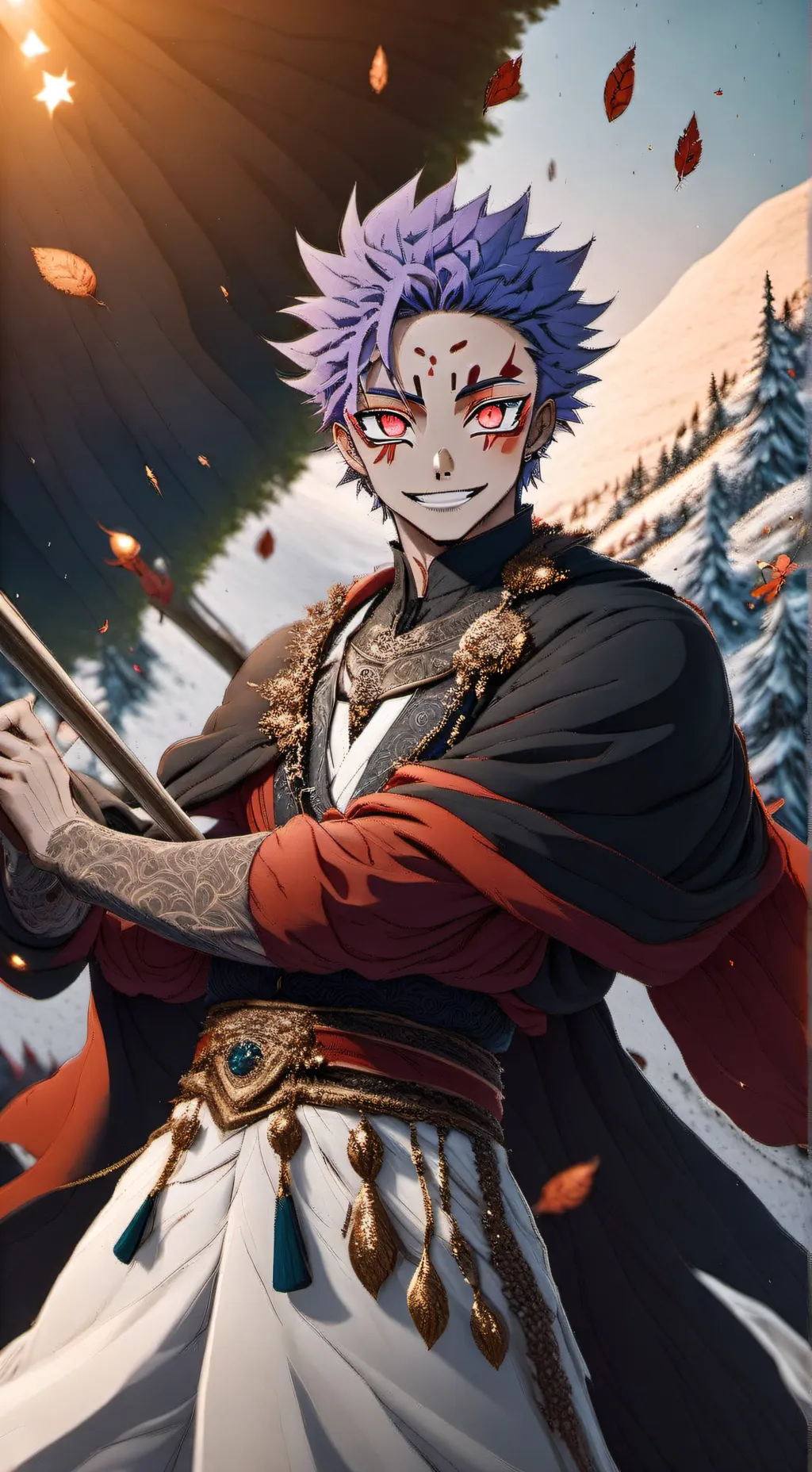 ai character: Akaza  background