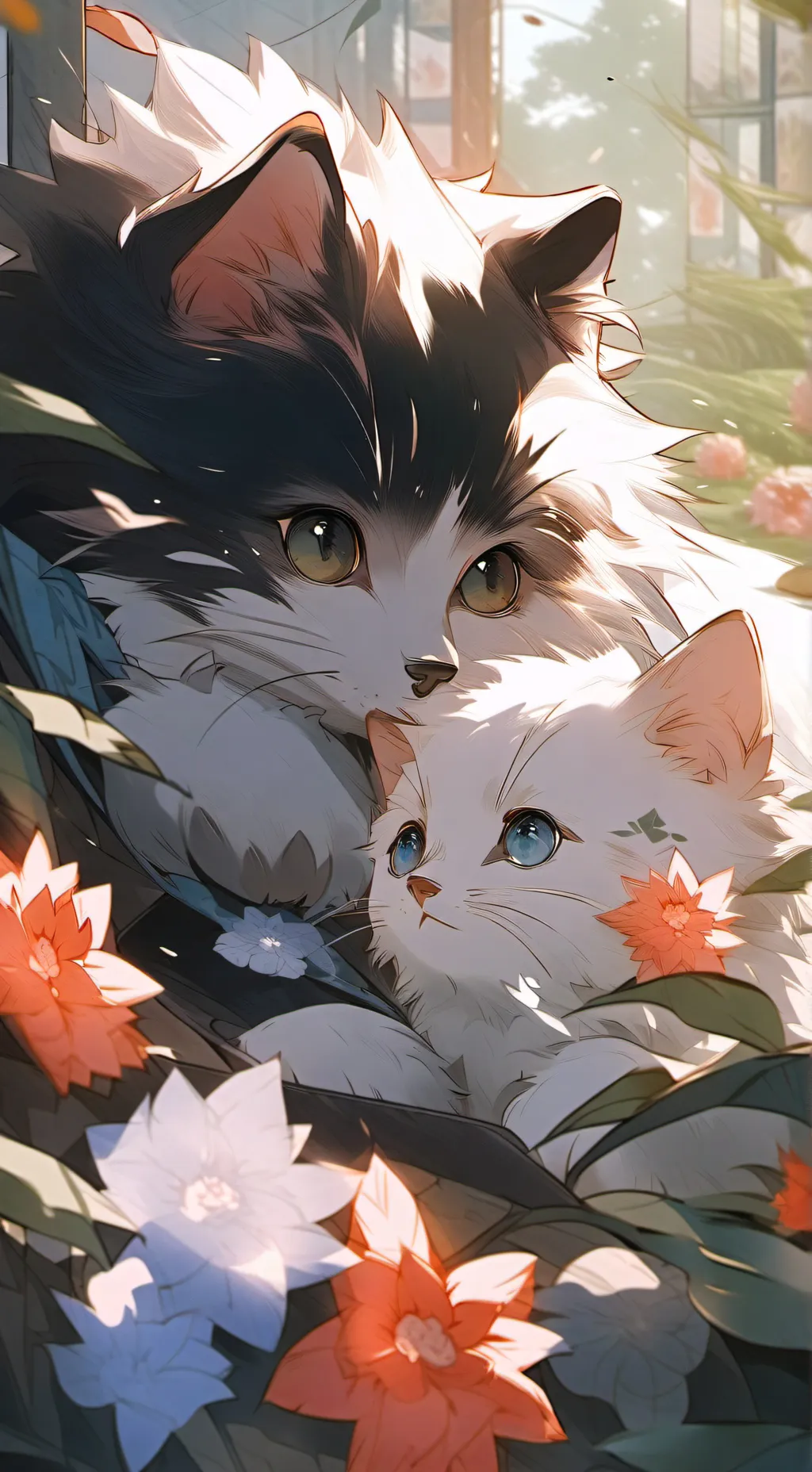 ai character: cat  background