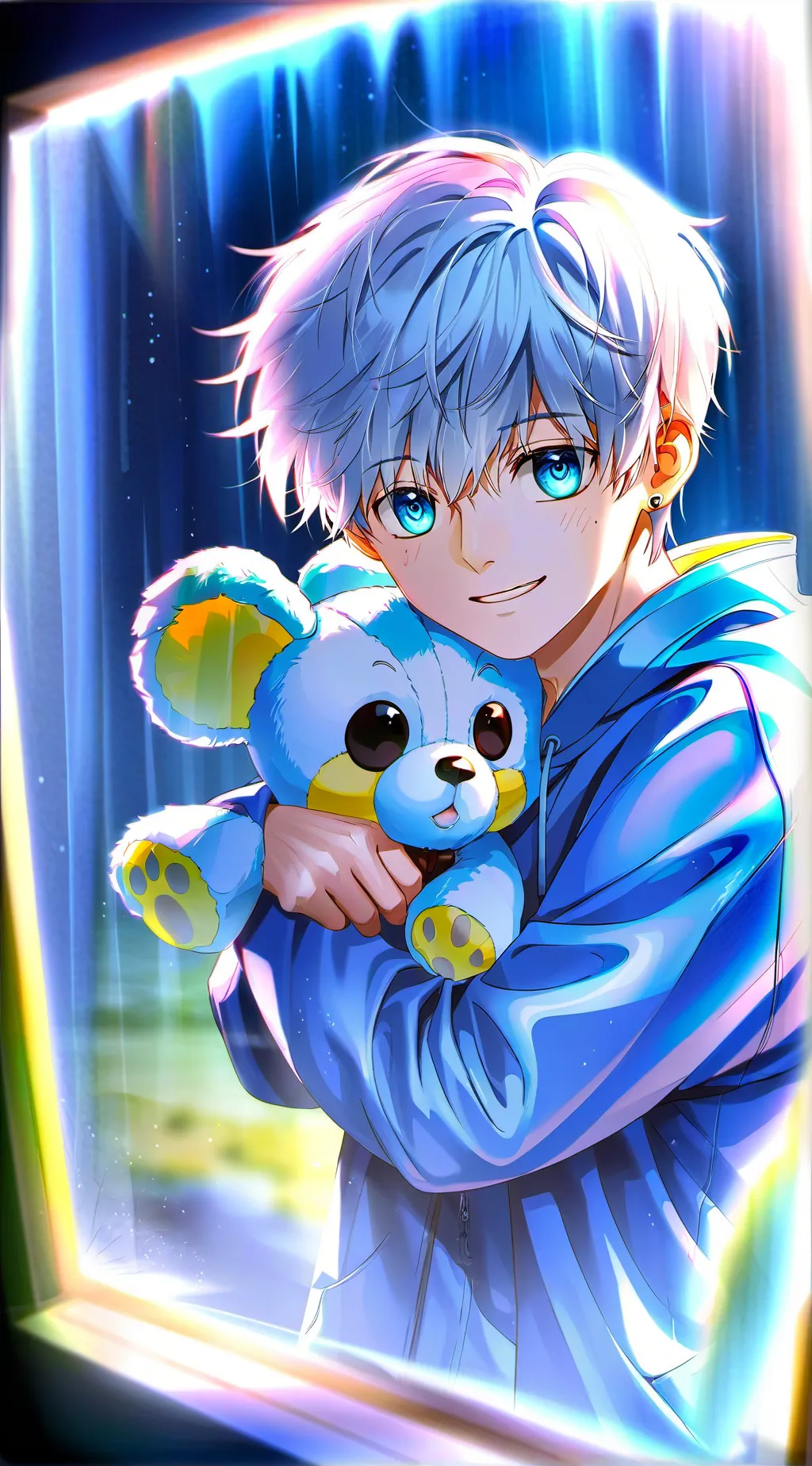 ai character: Ash  background