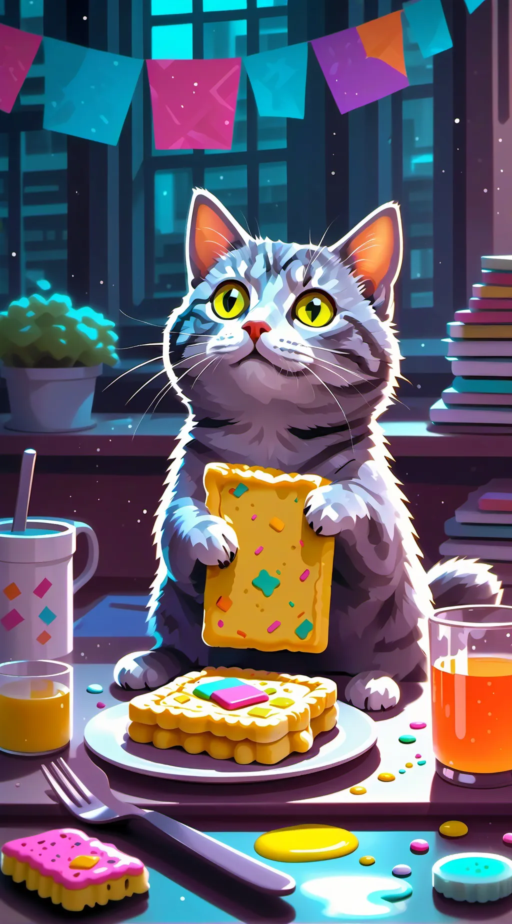 ai character: birthday background