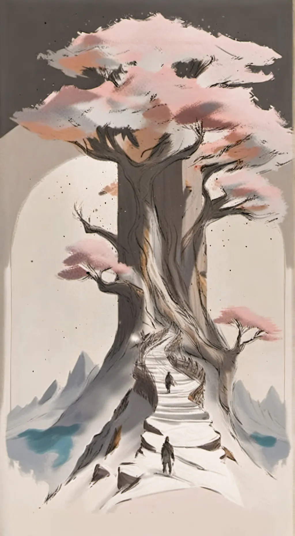 ai character: Enderman e pencil background