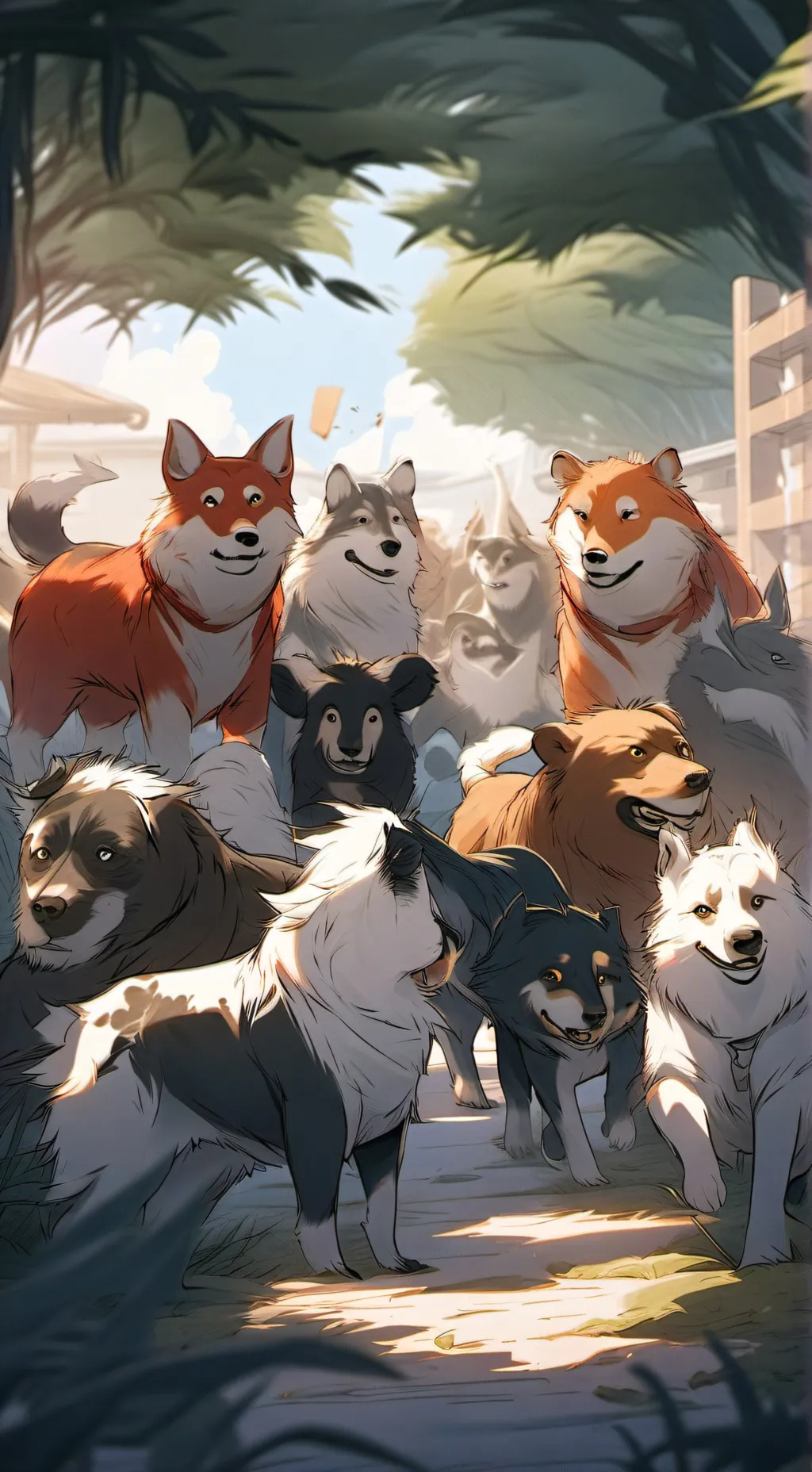 ai character: Animal school  background