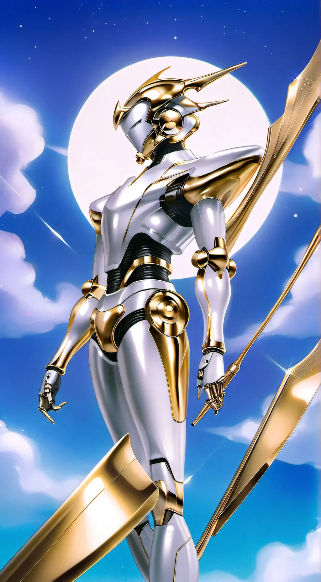 ai character: guardian dorado background