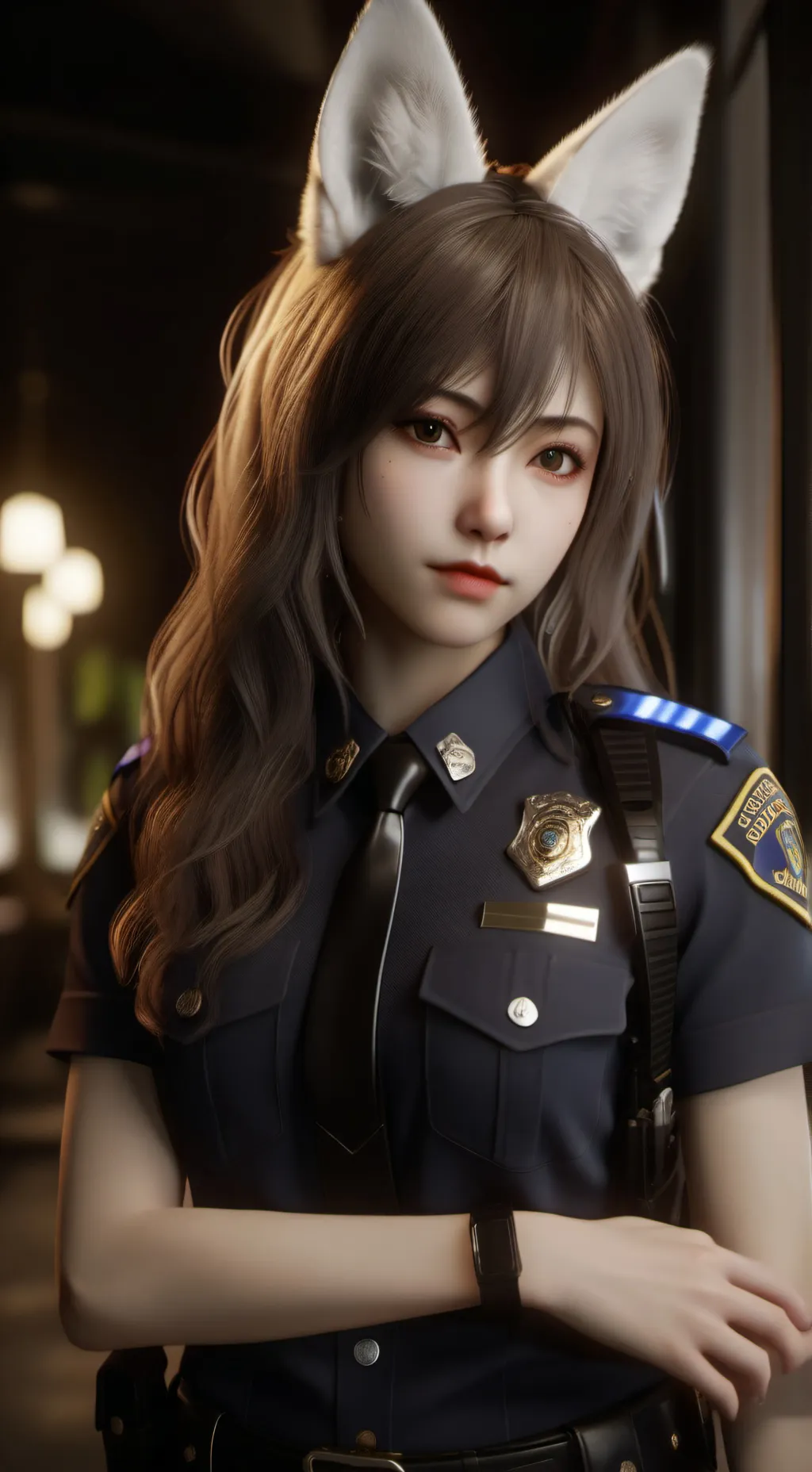 ai character: furry cop background