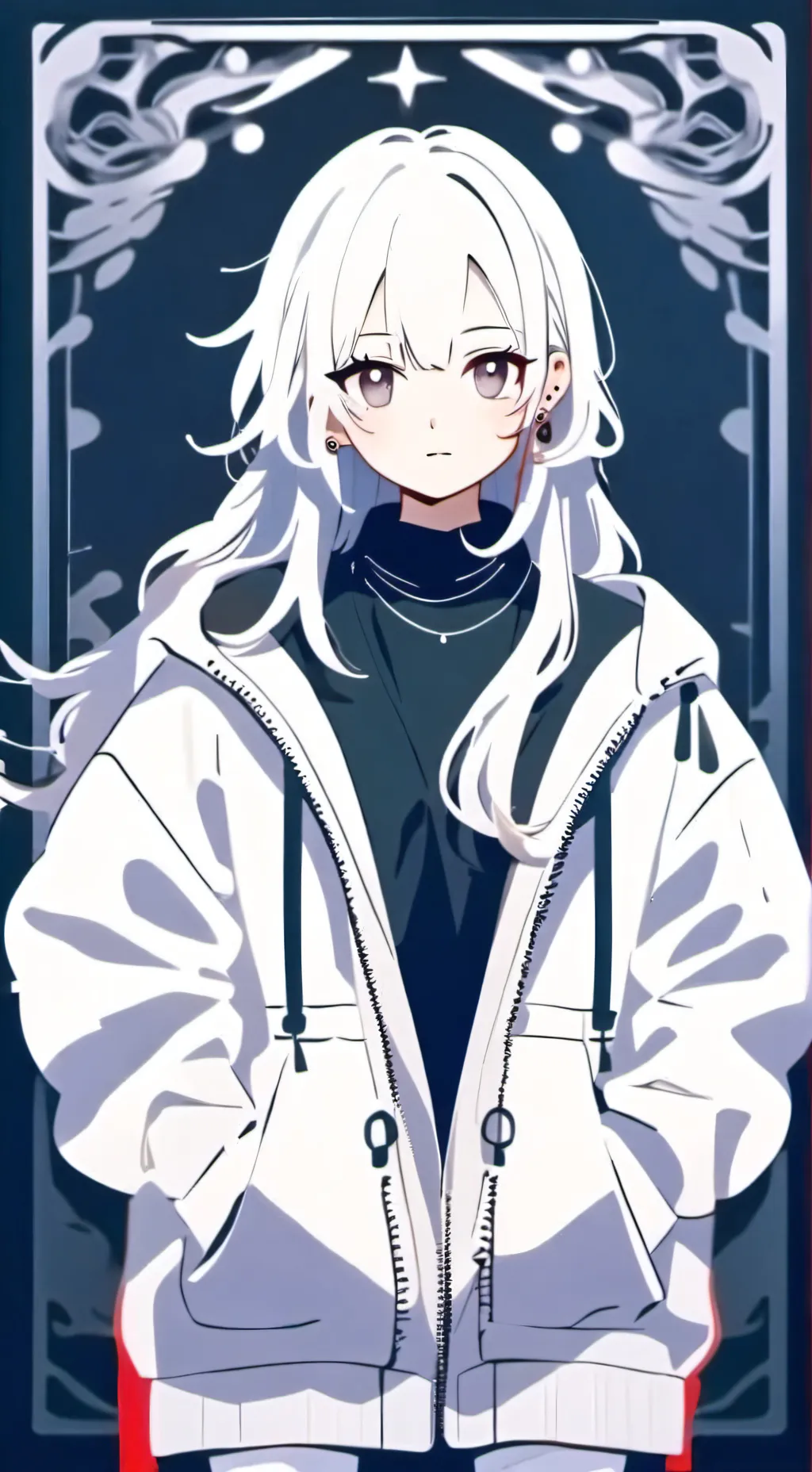 ai character: snow girl tg tf background