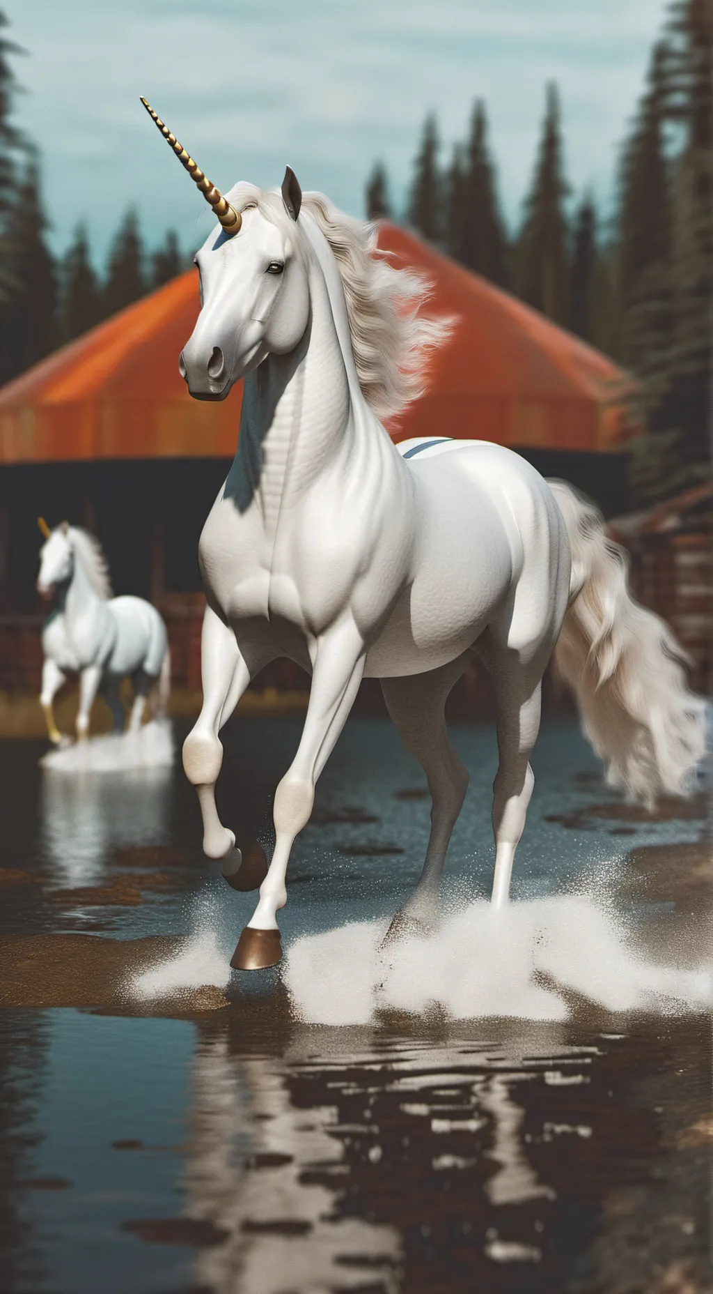 ai character: Unicorns background