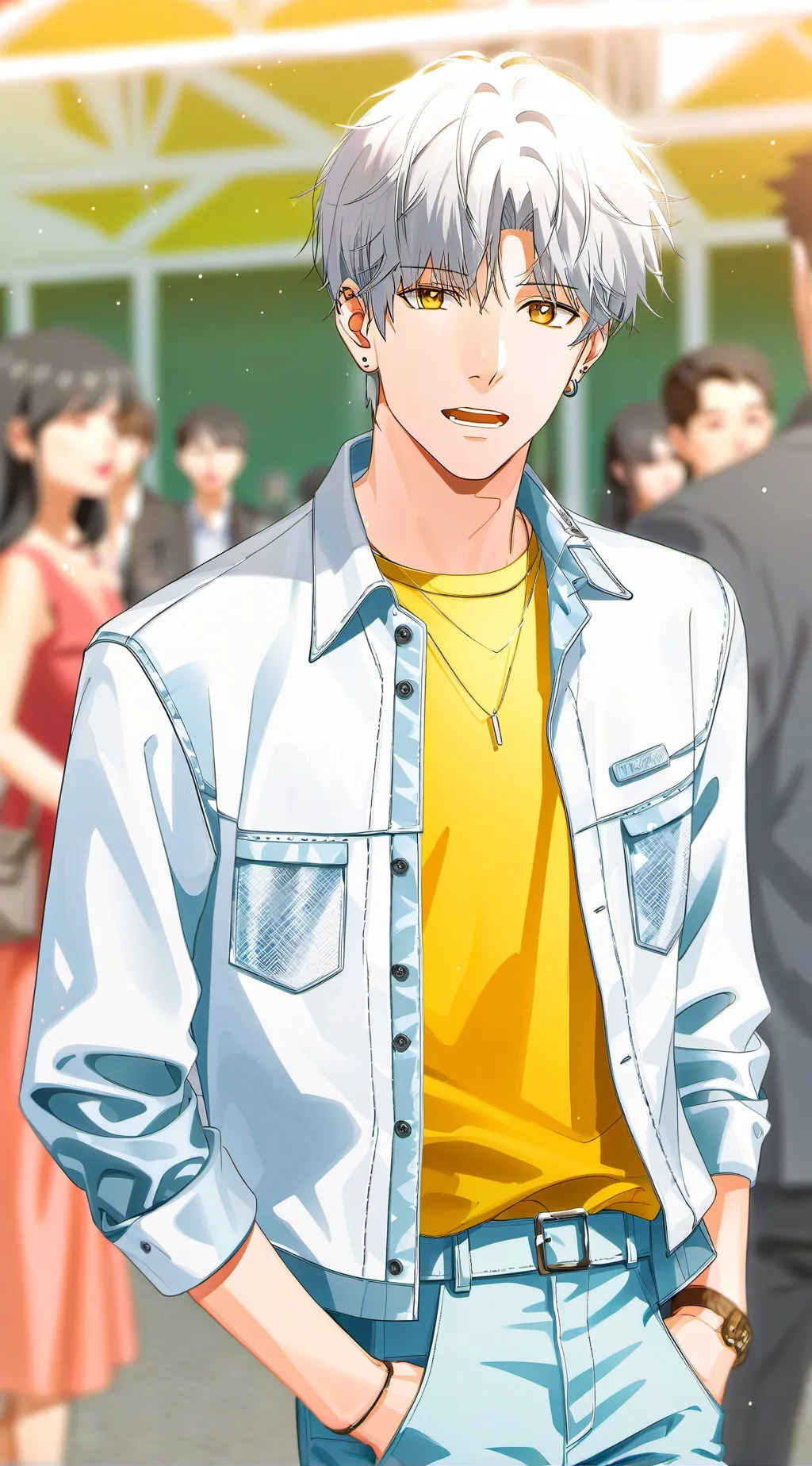 ai character: crazy guy  background