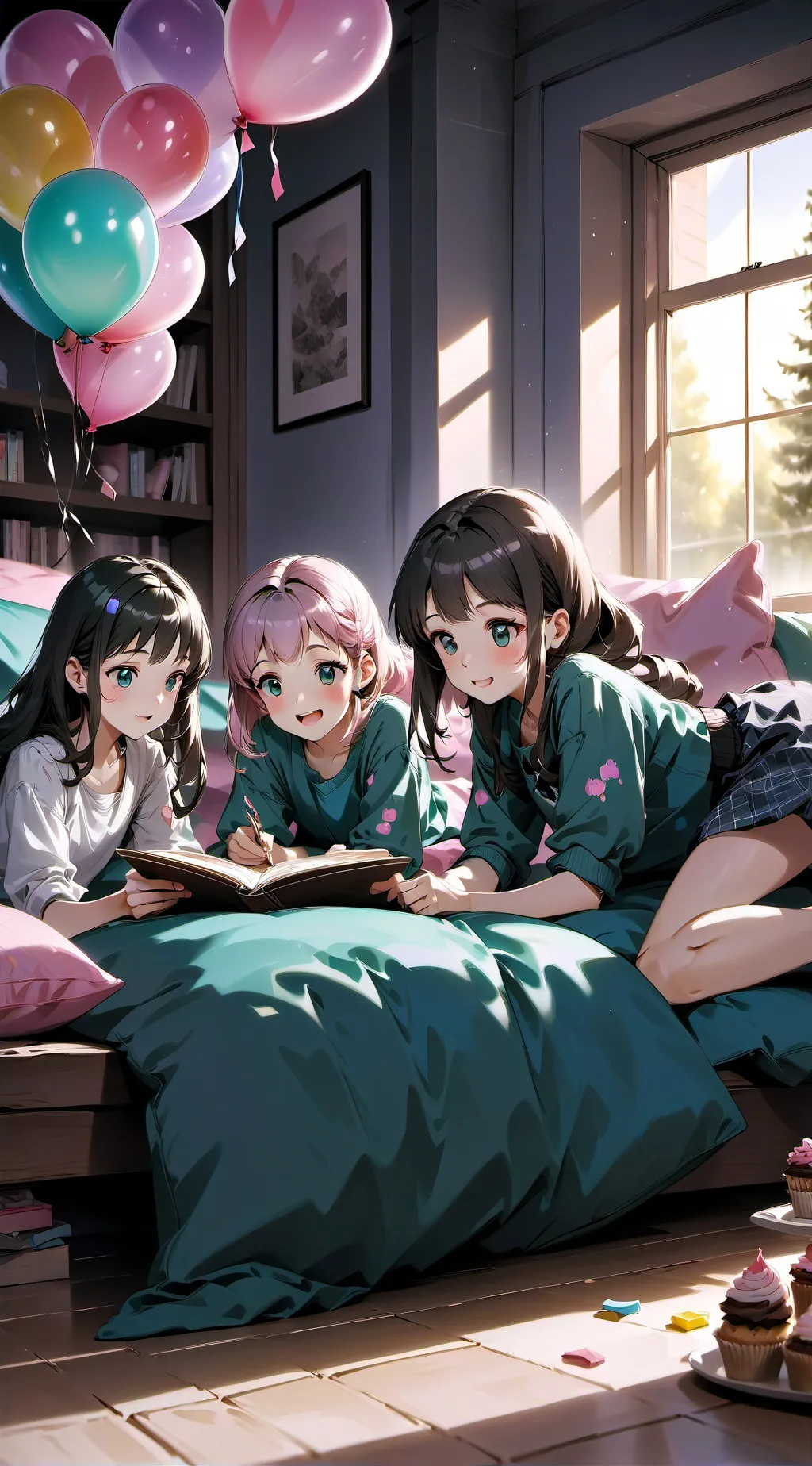 ai character: Sleepover background