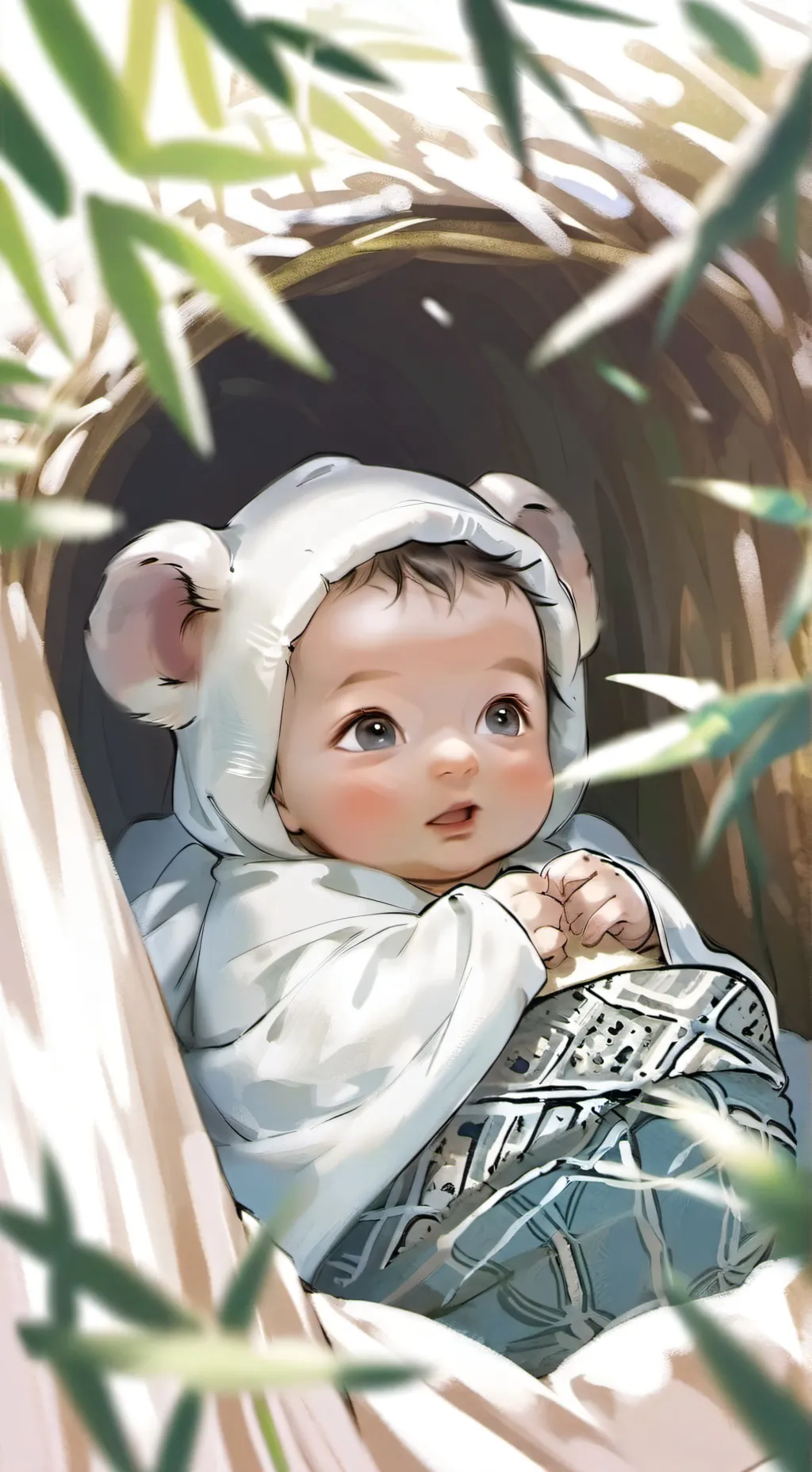 ai character: poor baby background