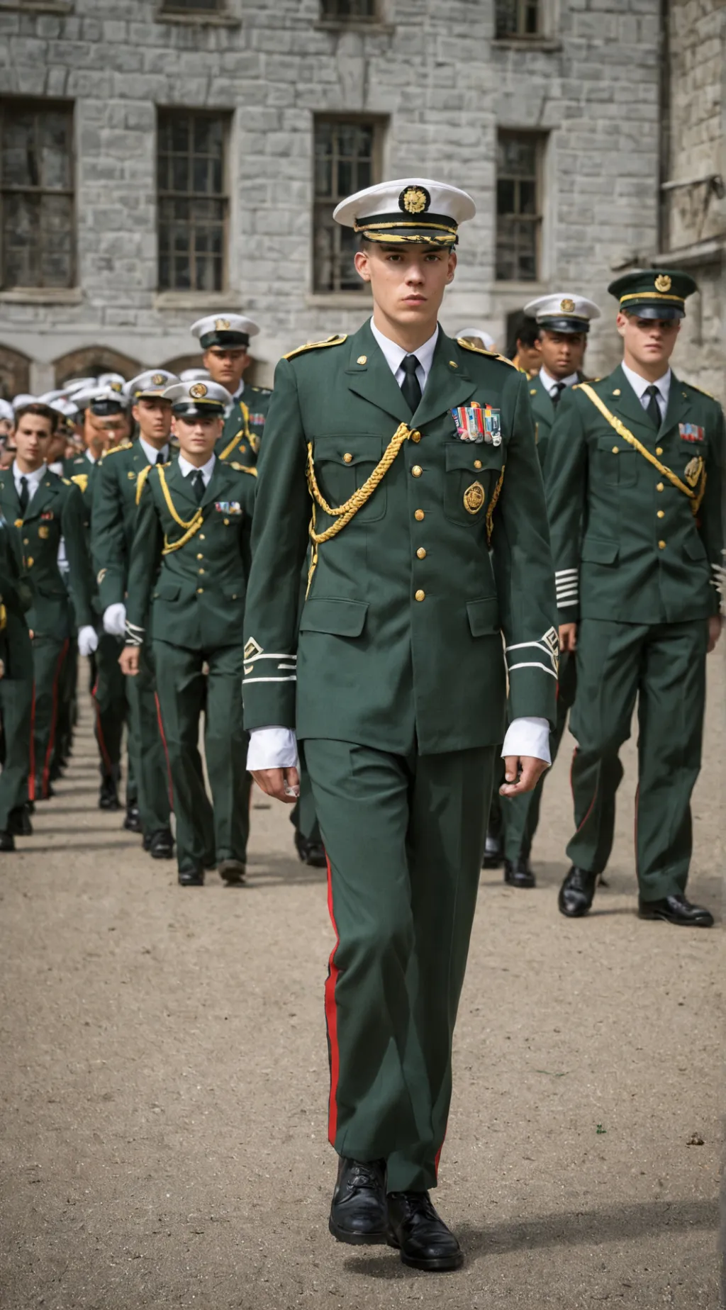 ai character: military school  background