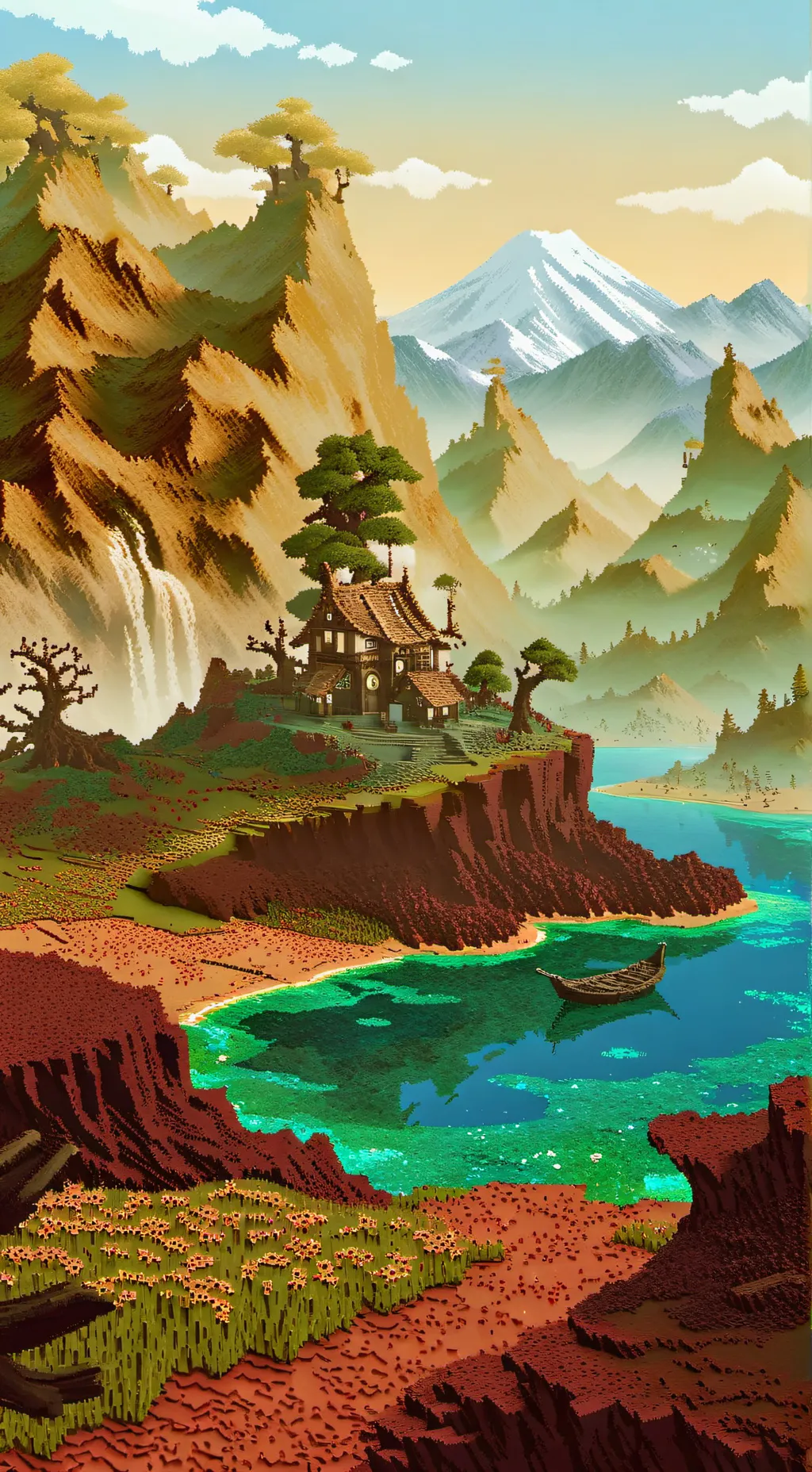 ai character: Minecraft real background