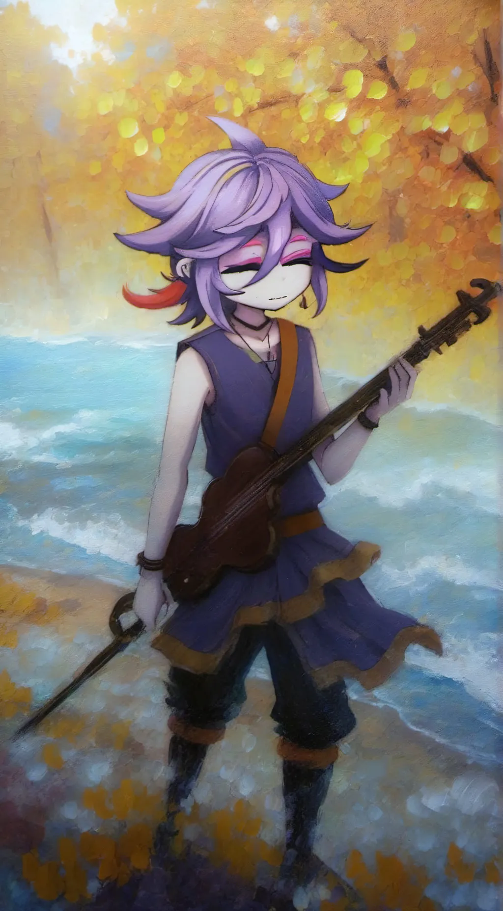 ai character: uzi  background