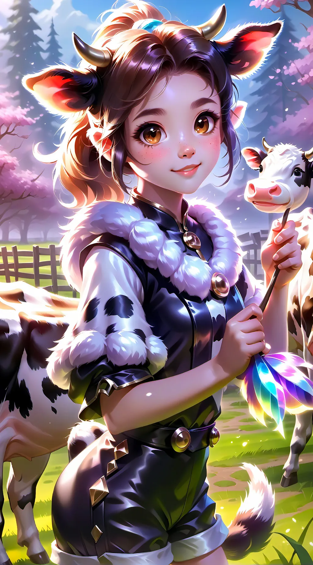 ai character: Brownie the Farm Girl Furry background