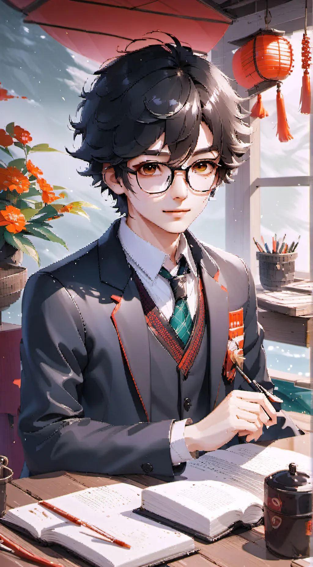 ai character: [okarun]•~• background