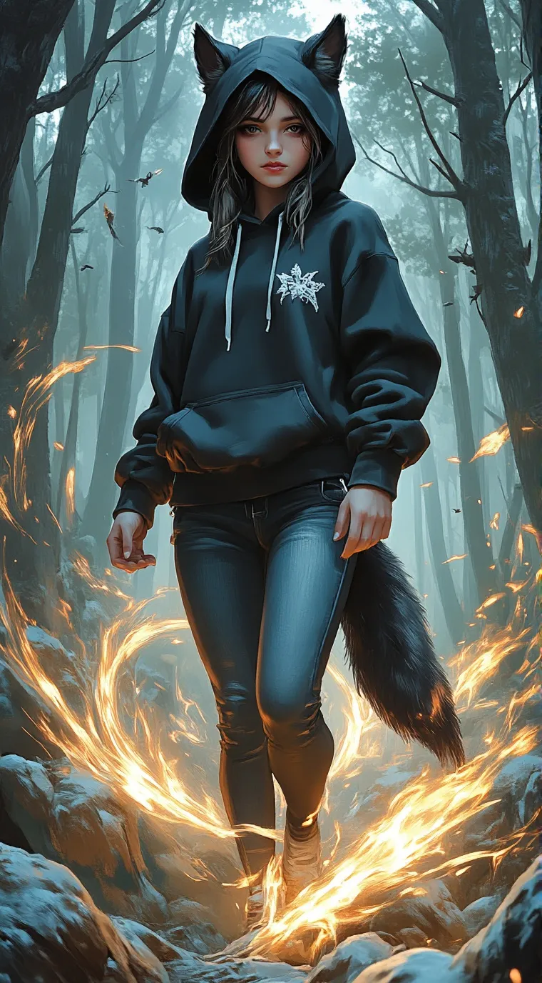 ai character: Wolfy background