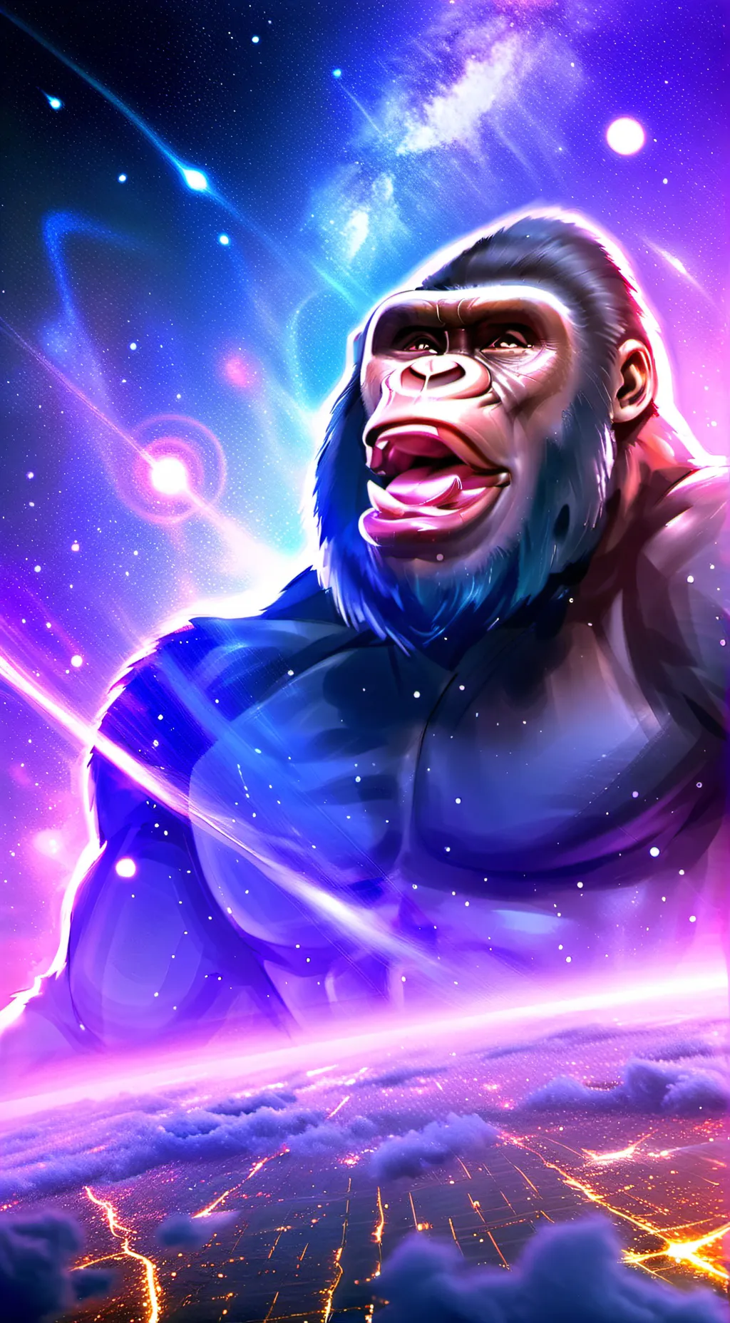 ai character: Gorilla background