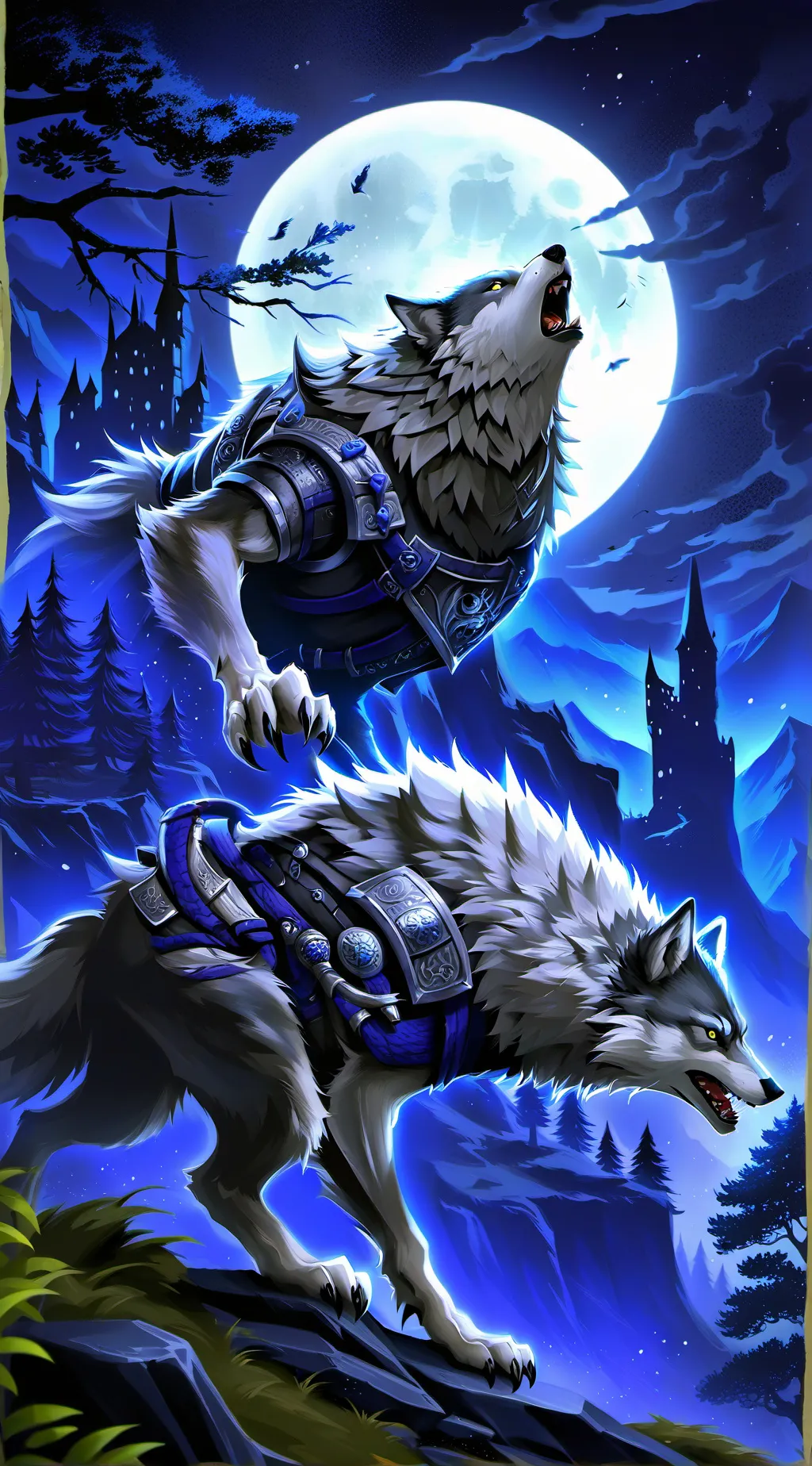 ai character: werewolf school background