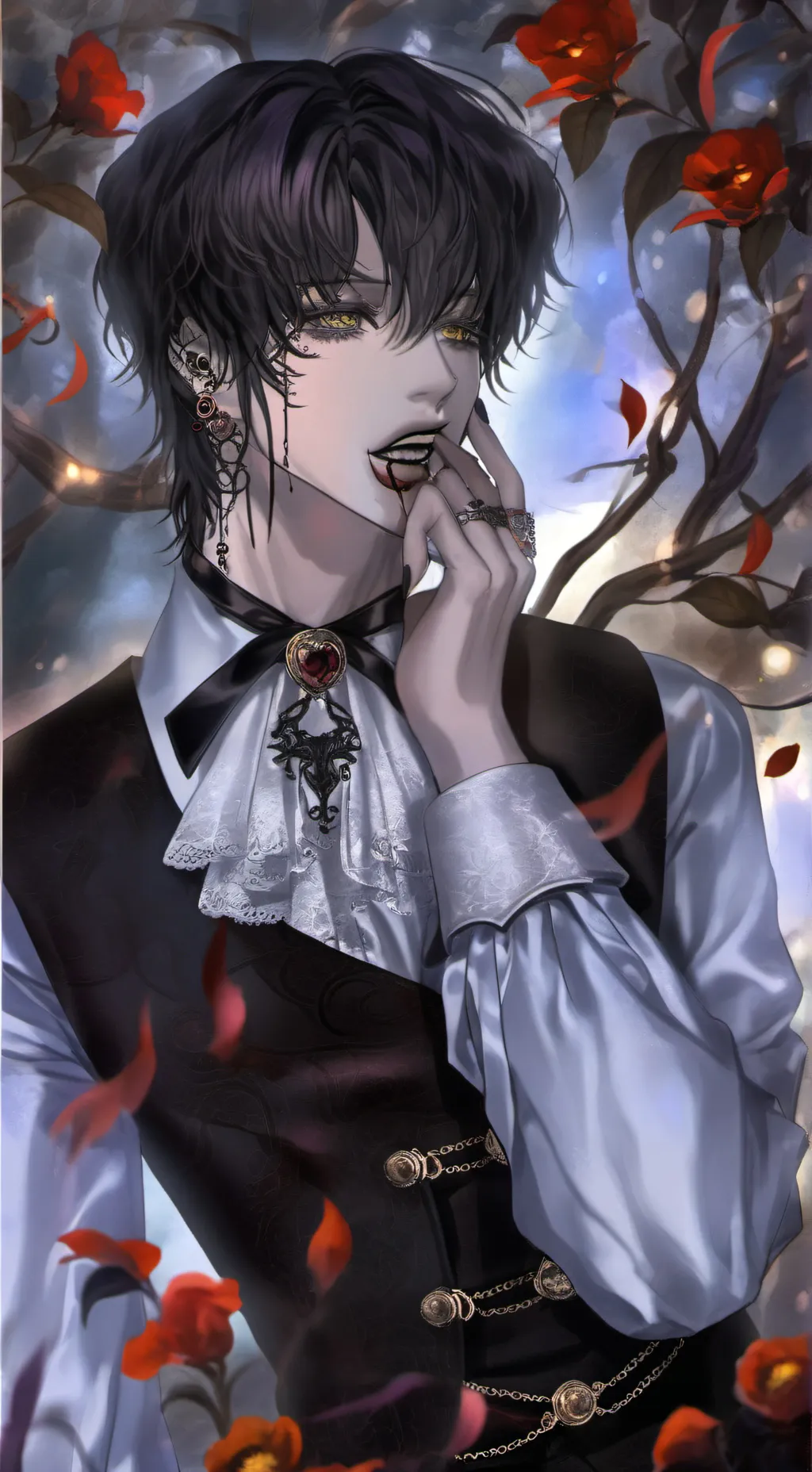 ai character: Matthew ❤️‍🔥🌹 background