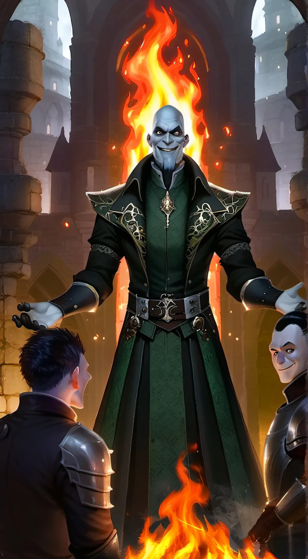 ai character: escola de vilões  background