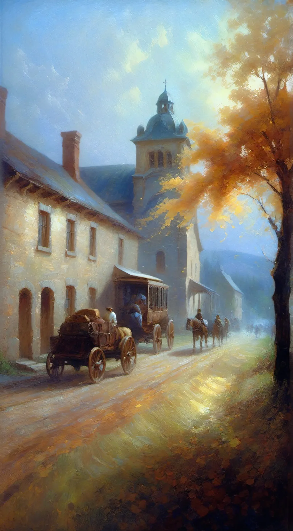 ai character: 1800s town background