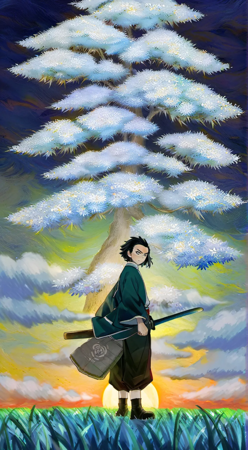 ai character: Cumple de shinobu💜 background